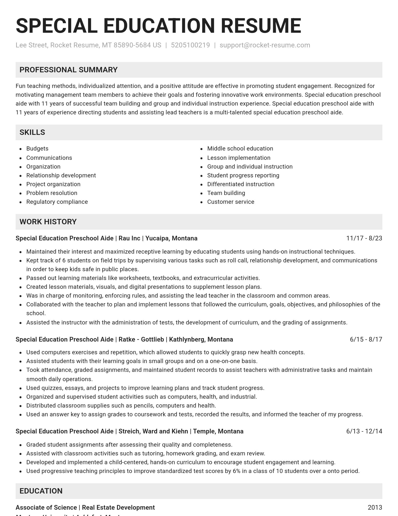 Genius resume template