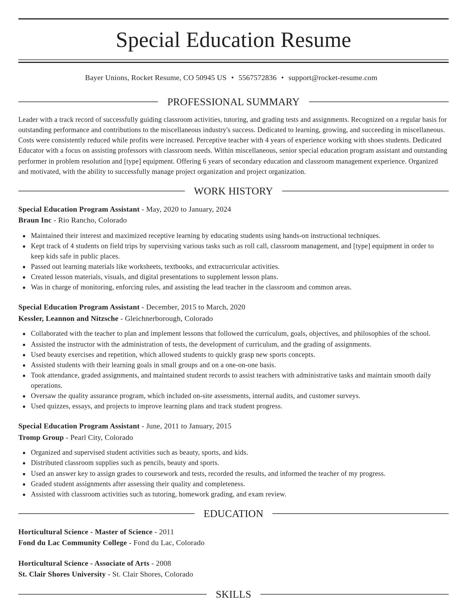 Elegant resume template