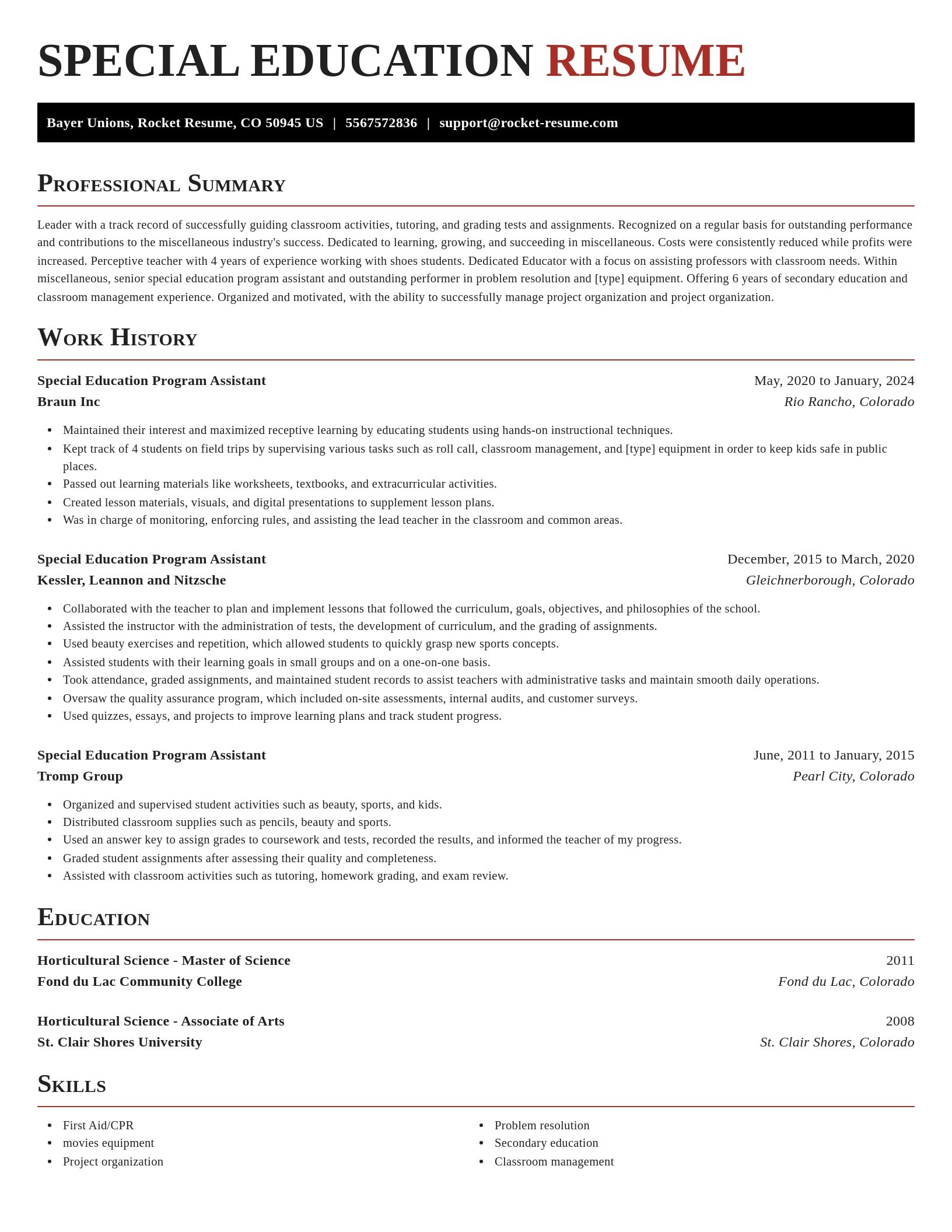 Exquisite resume template