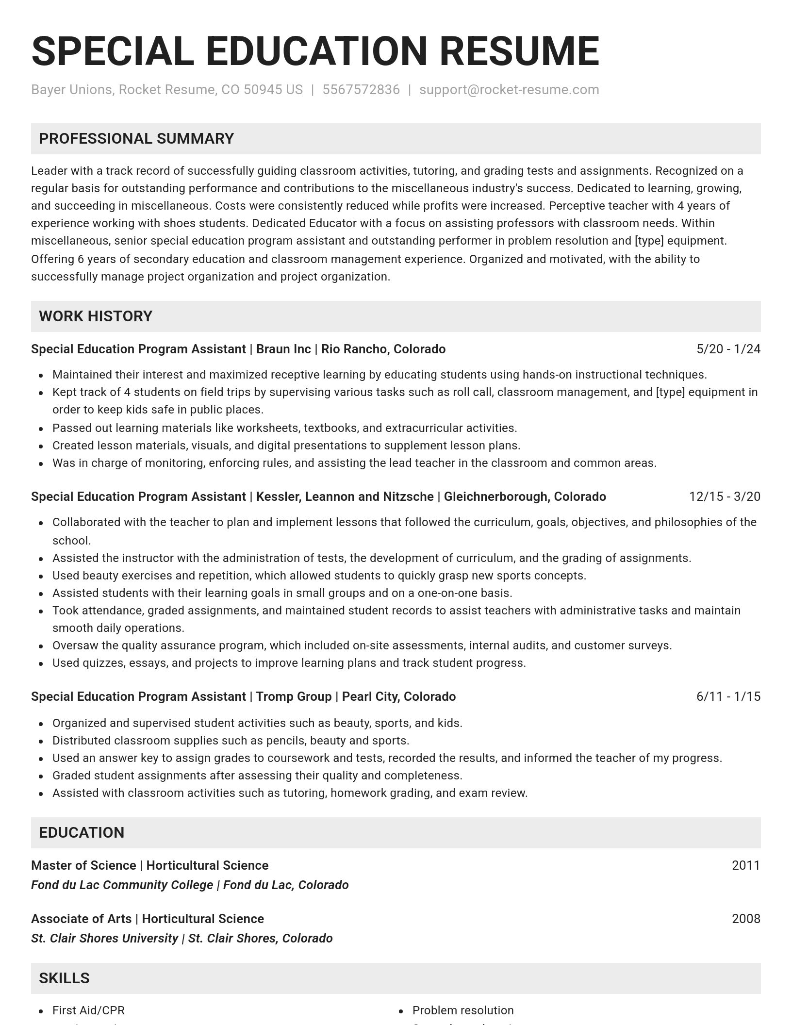 Genius resume template