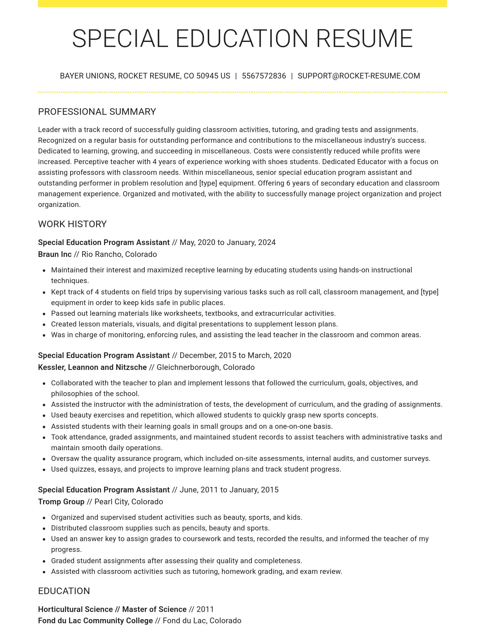 Grand resume template