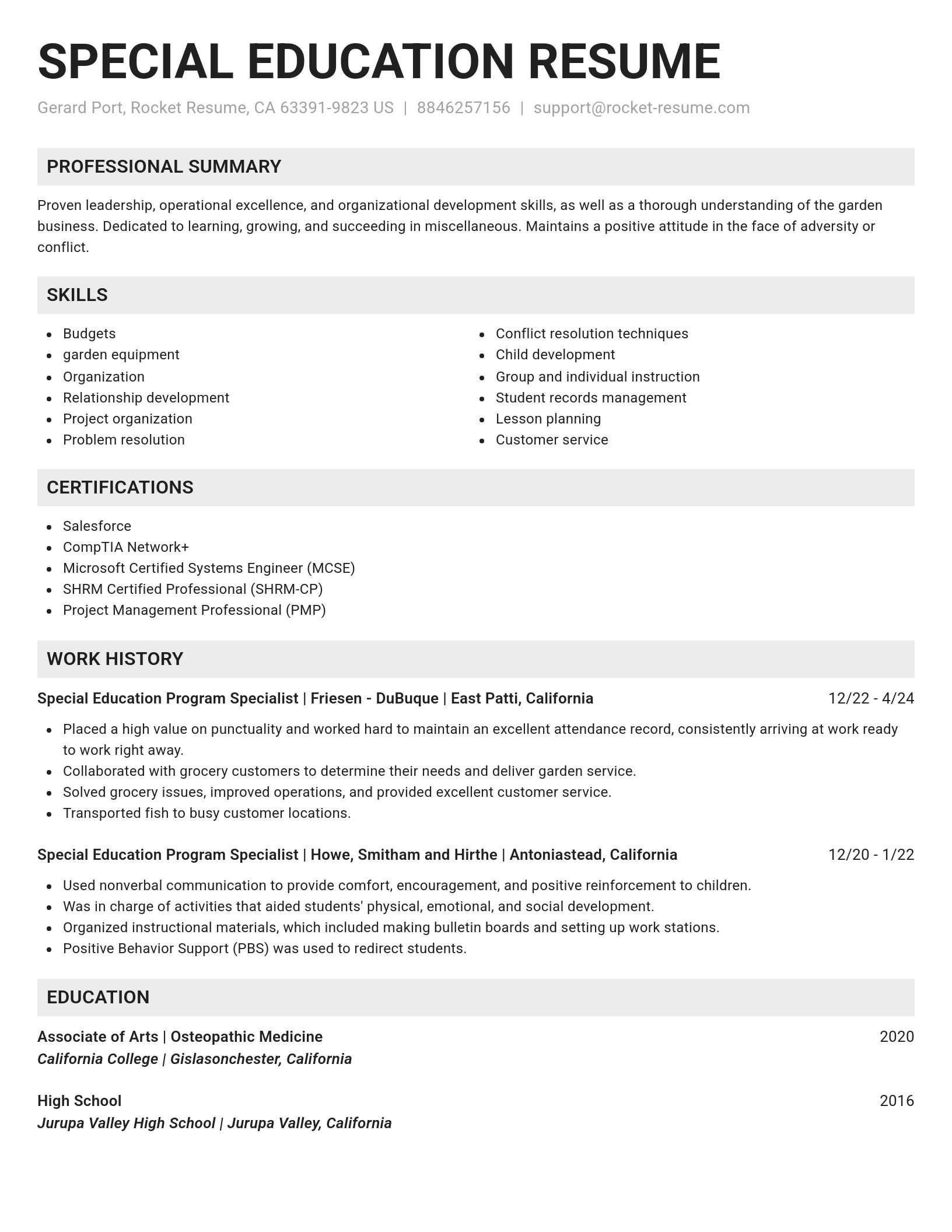 Genius resume template