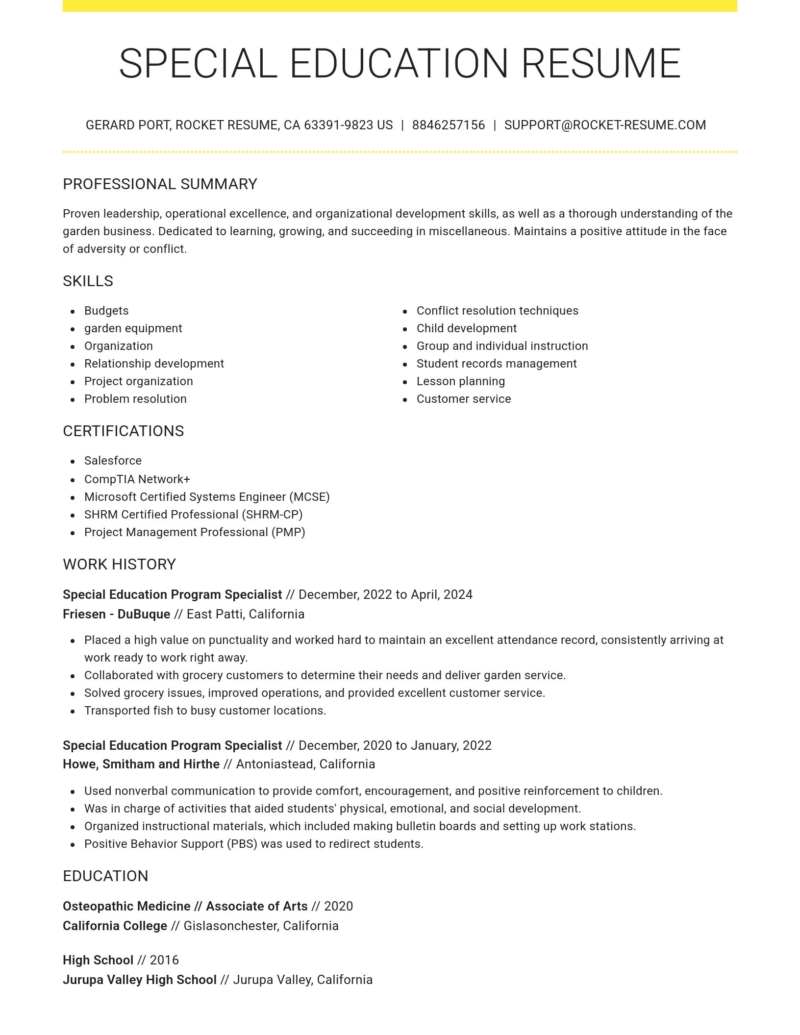 Grand resume template