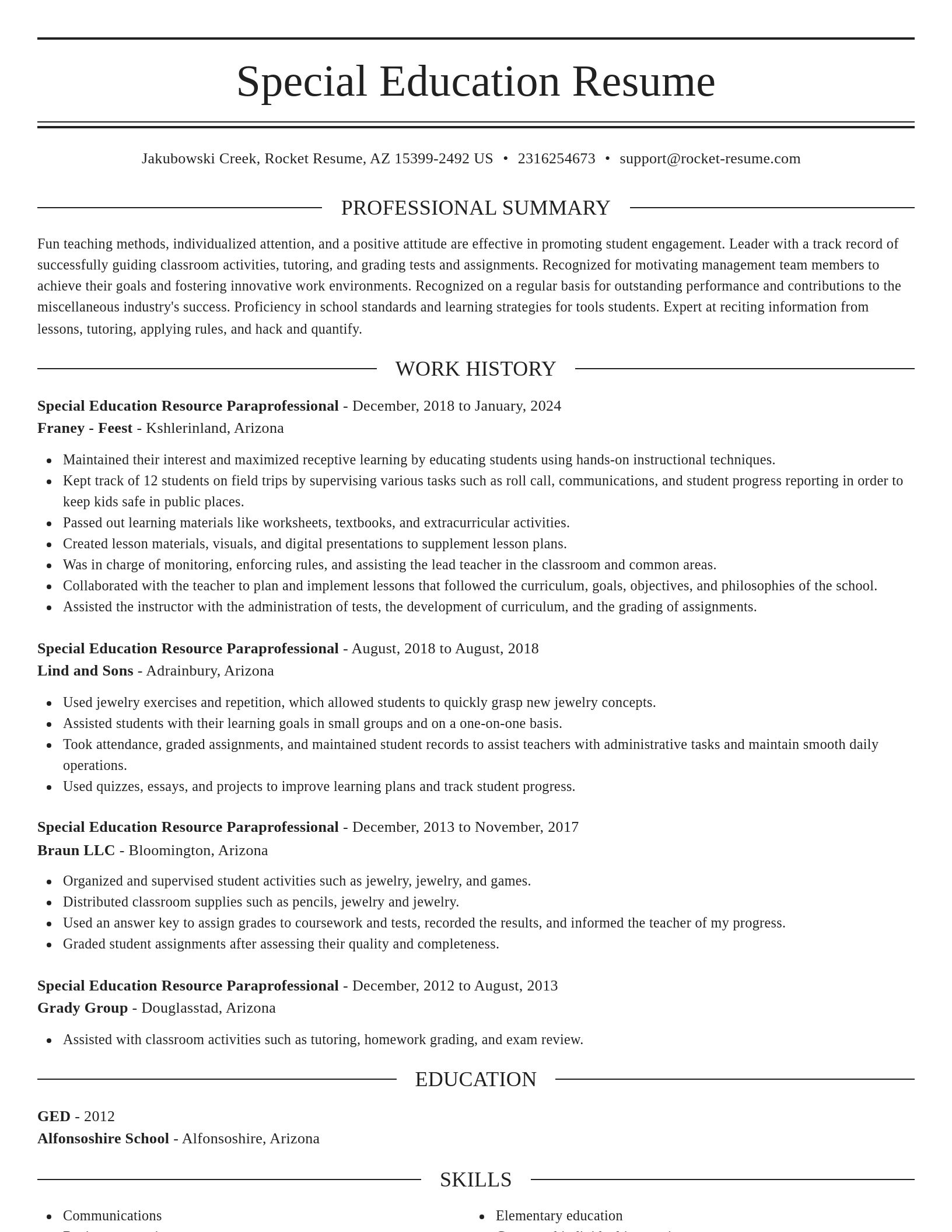 Elegant resume template