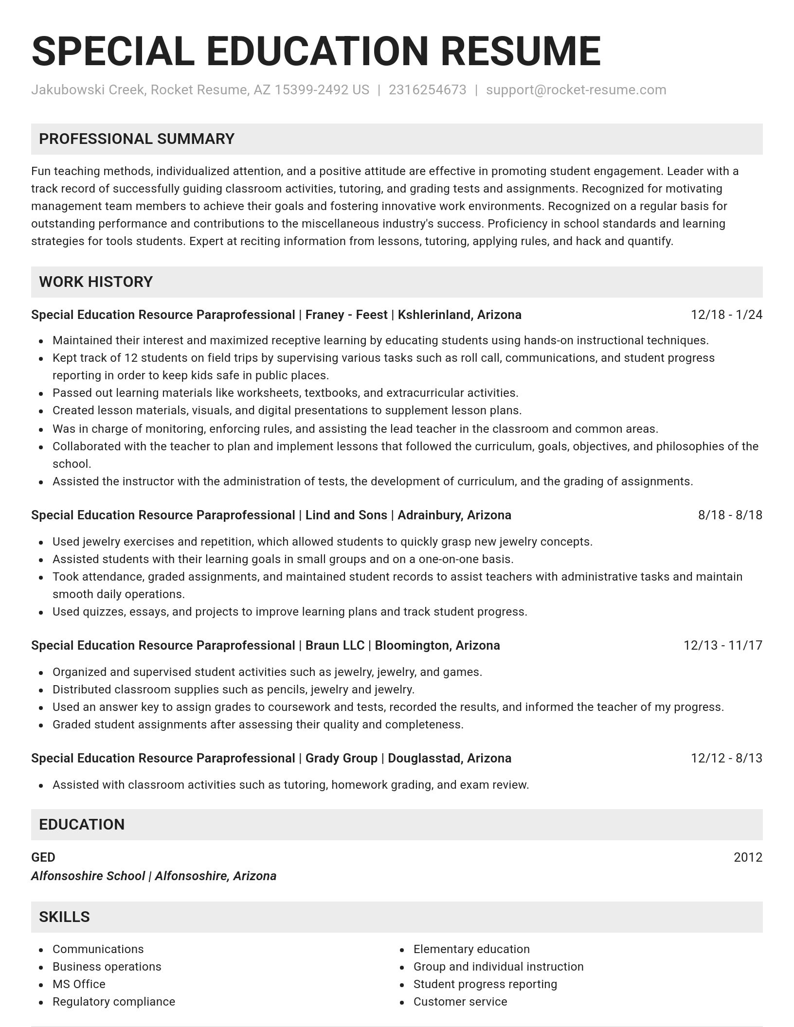 Genius resume template