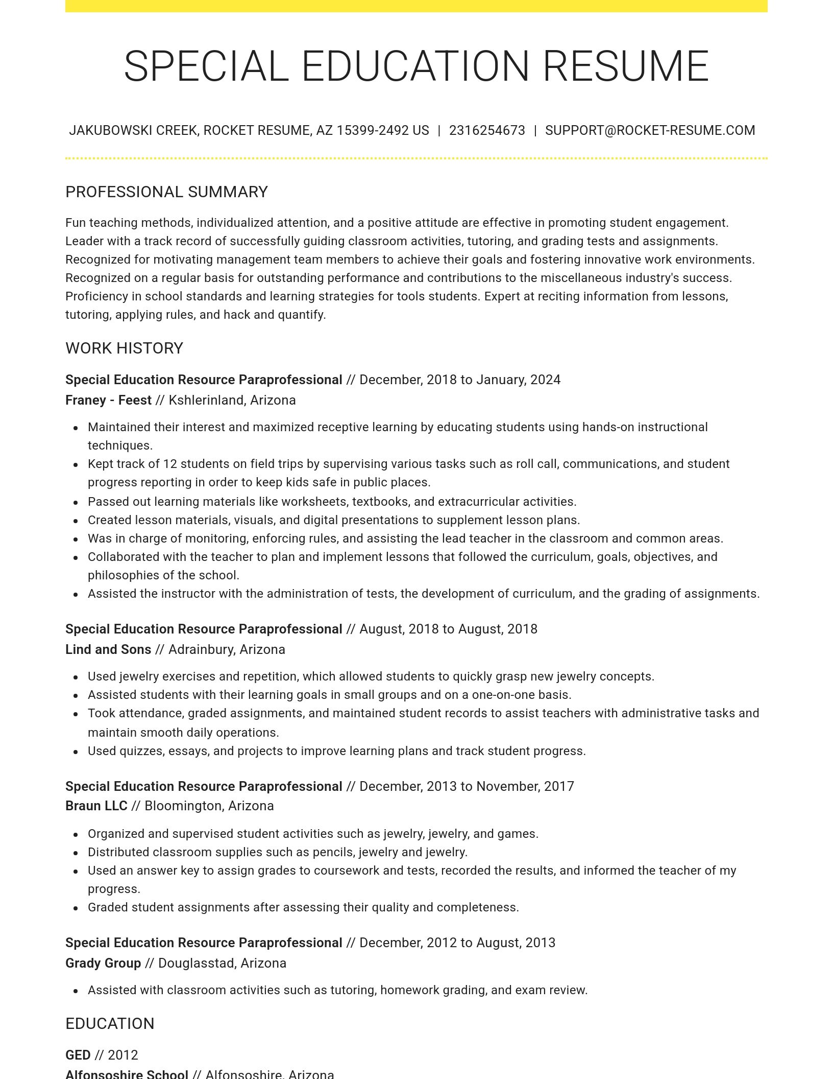 Grand resume template
