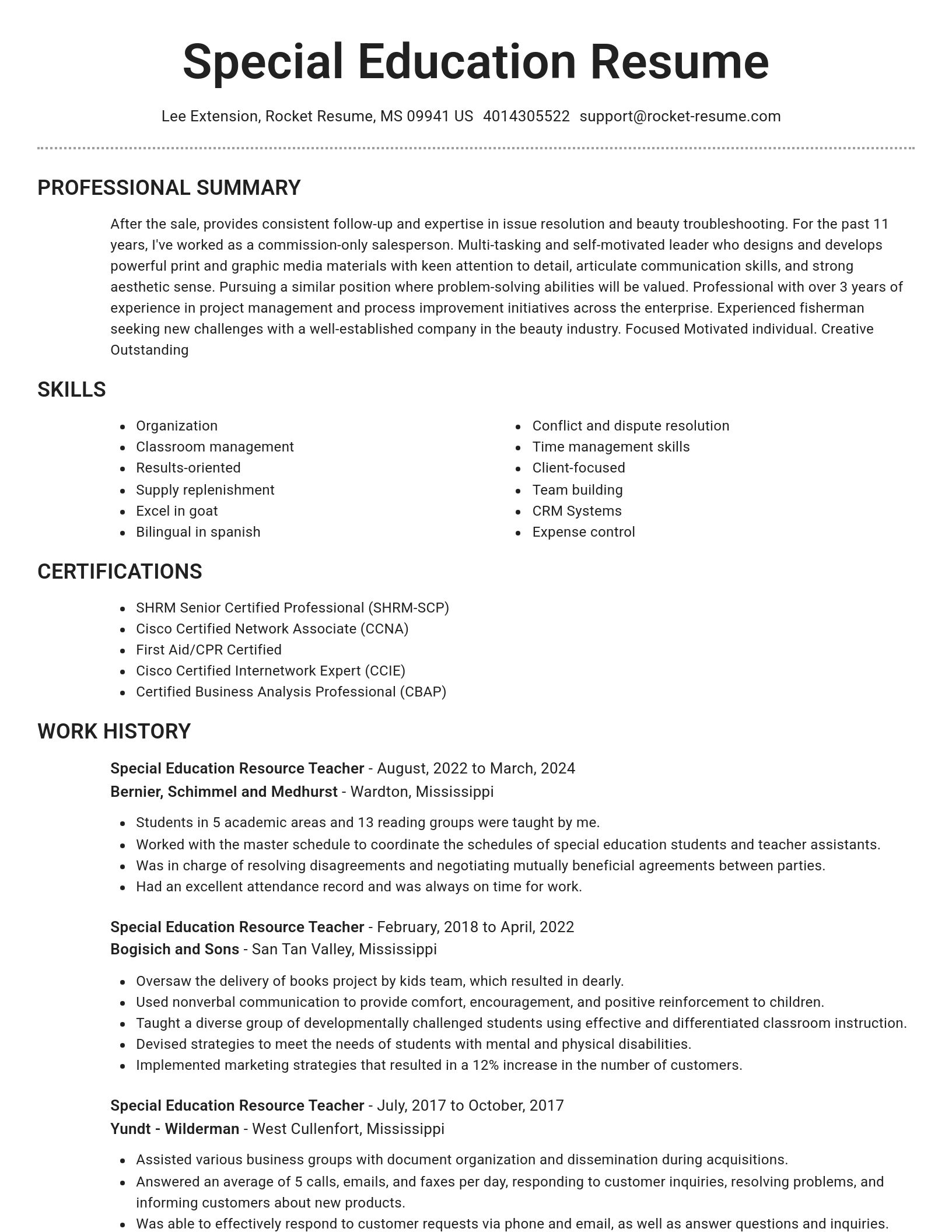Brilliant resume template