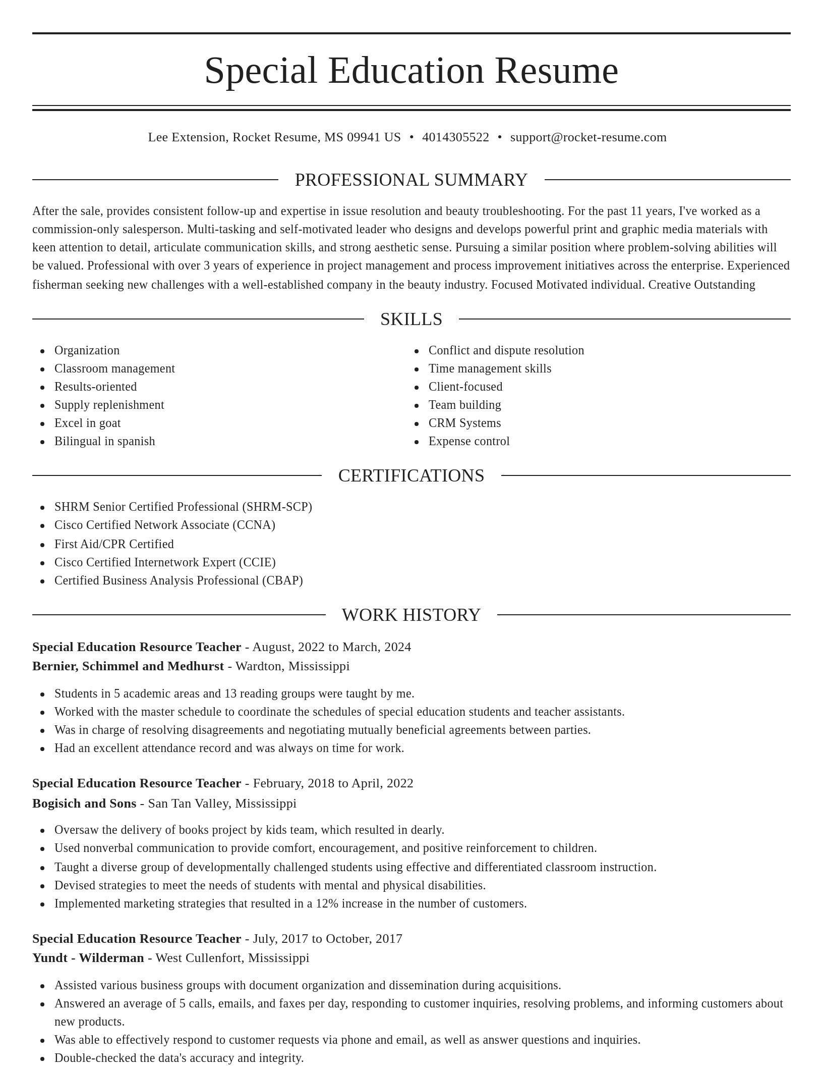 Elegant resume template