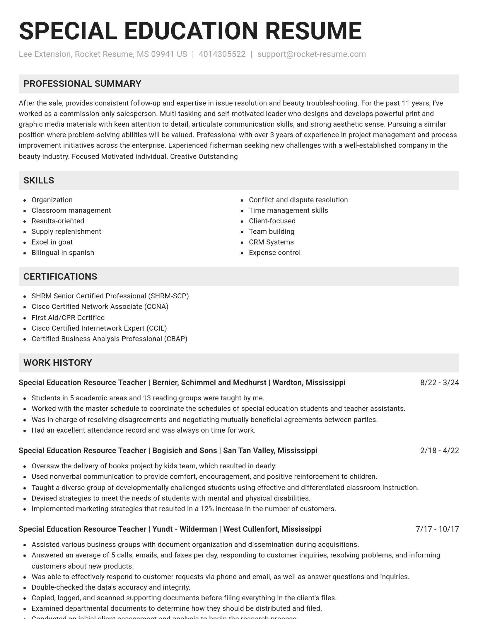 Genius resume template