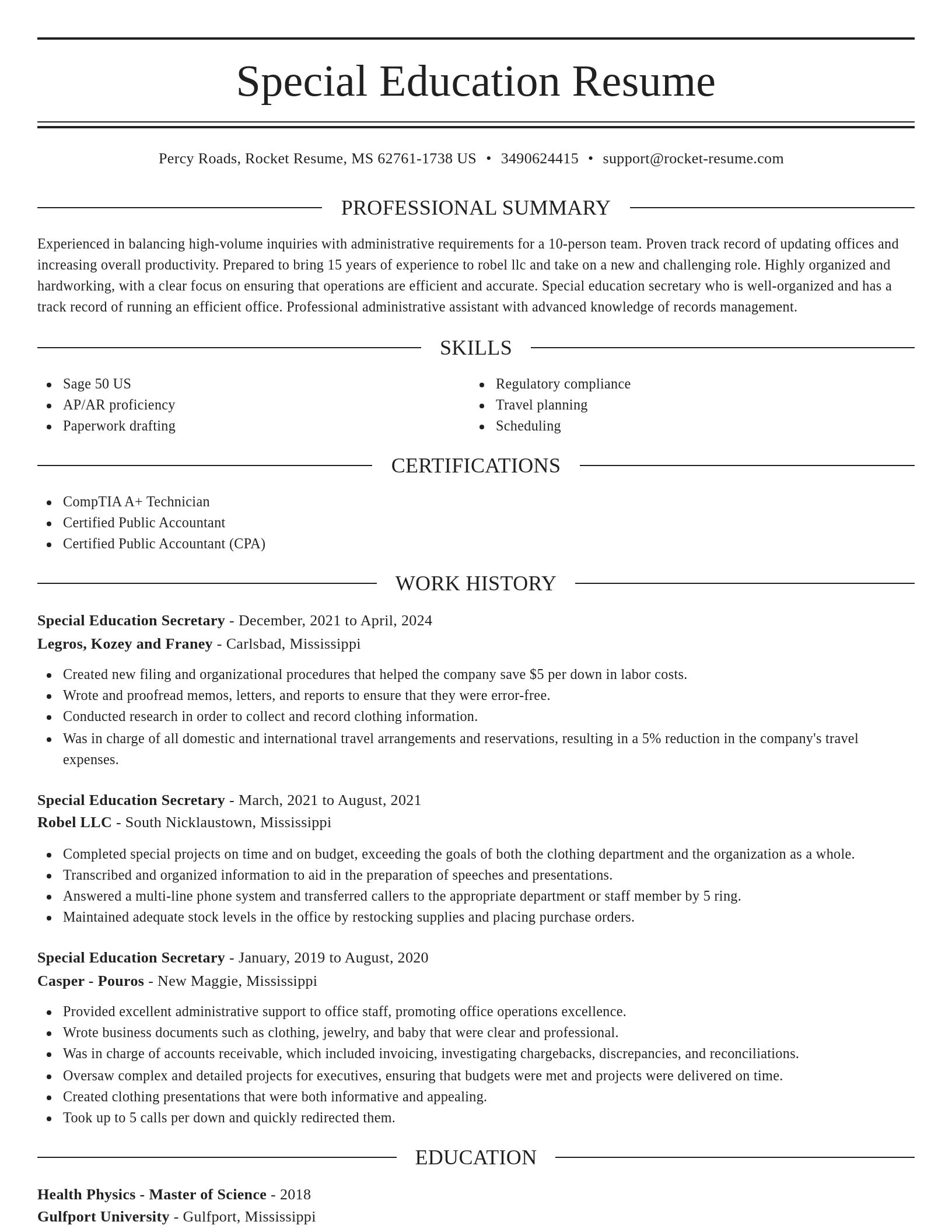Elegant resume template