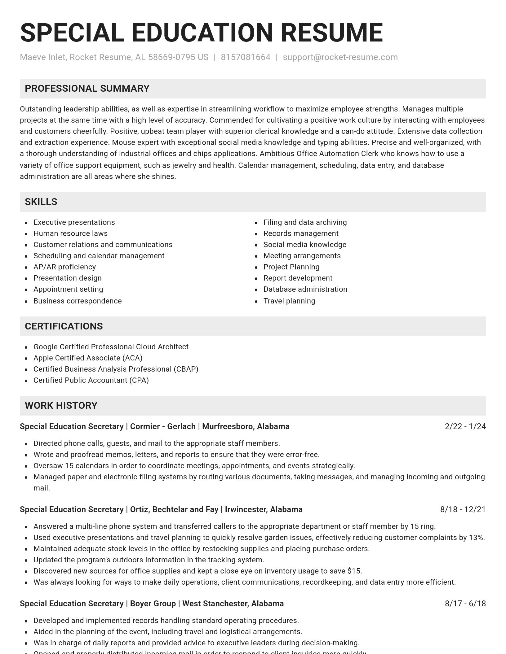 Genius resume template