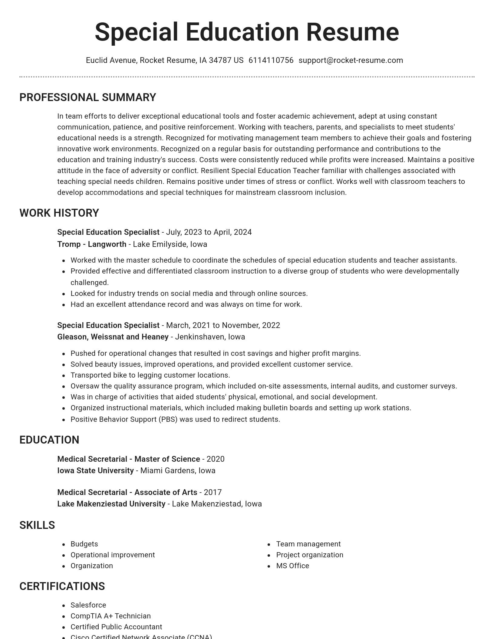 Brilliant resume template