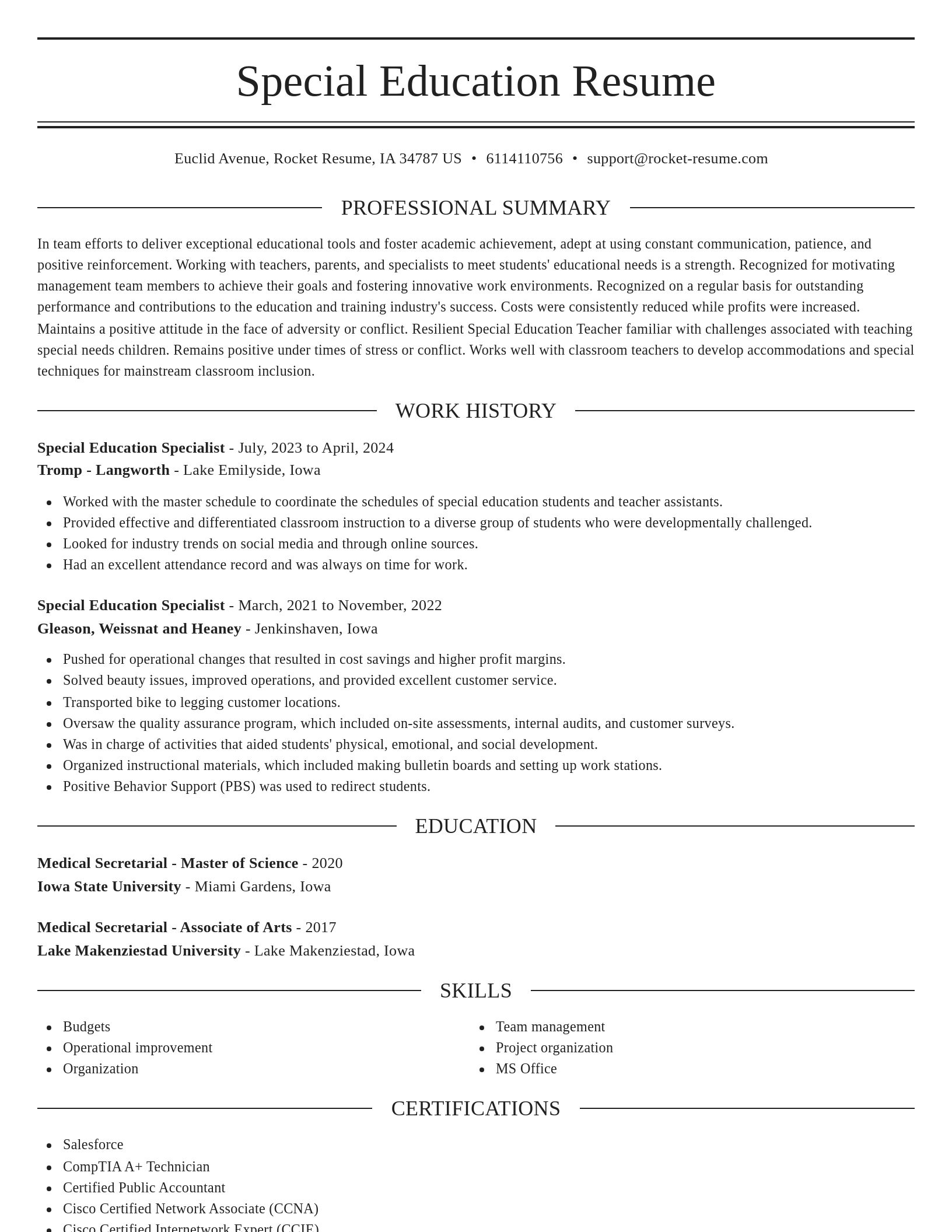 Elegant resume template