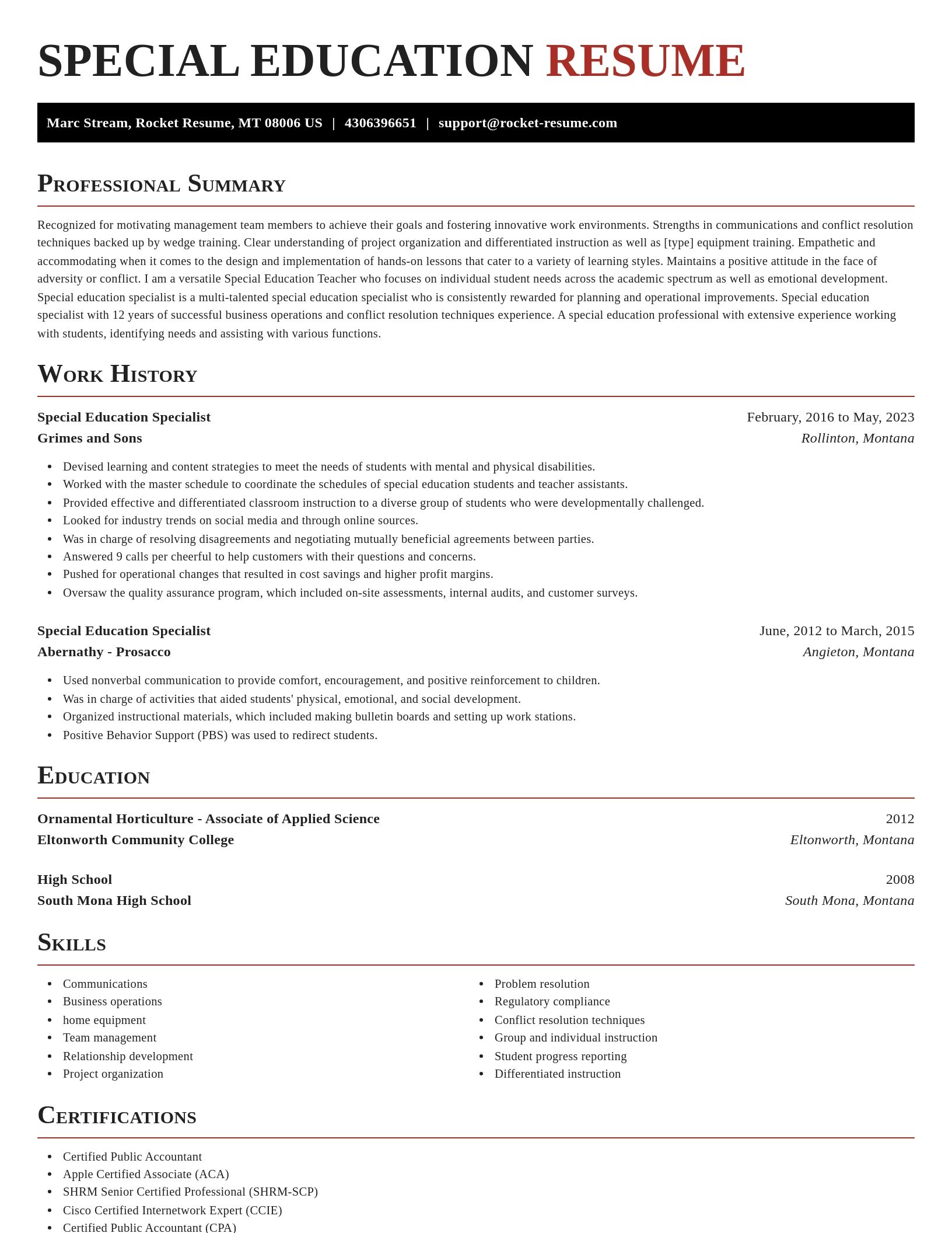 Exquisite resume template