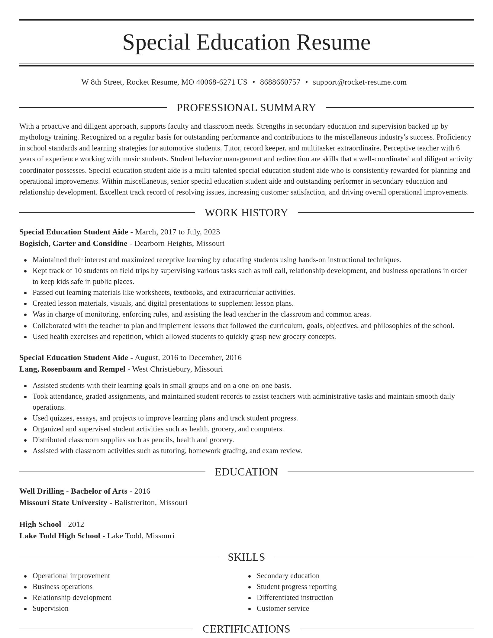 Elegant resume template
