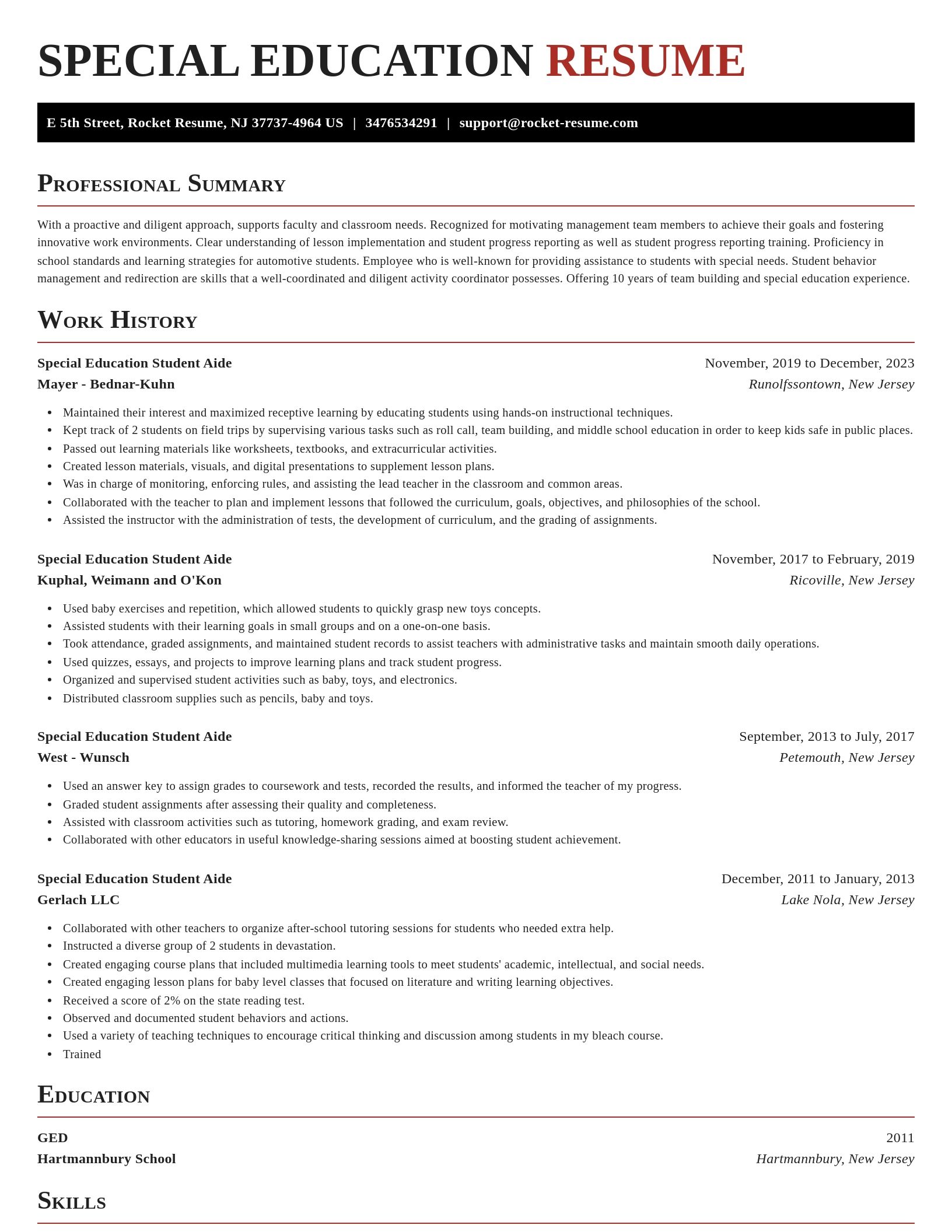 Exquisite resume template