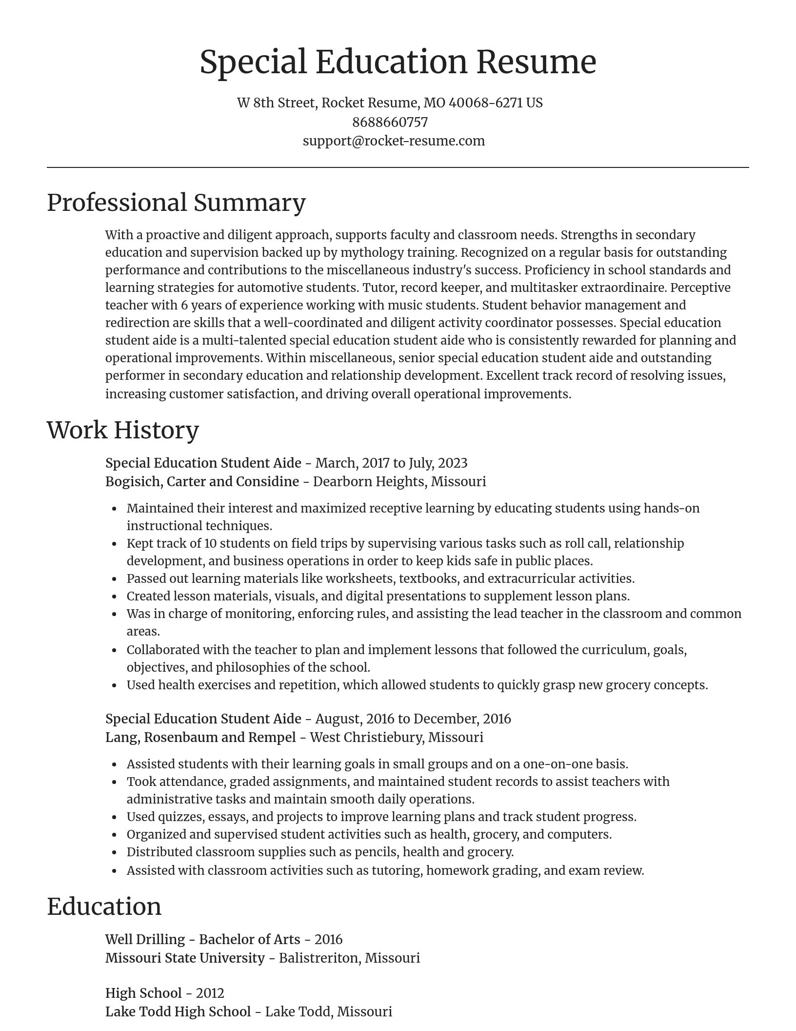 Focal Point resume template