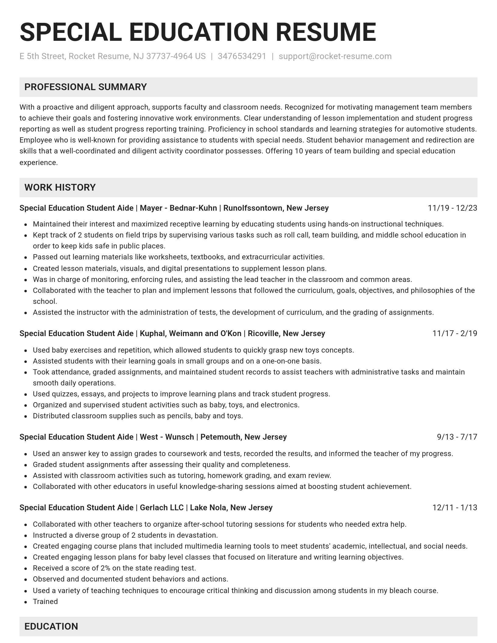 Genius resume template