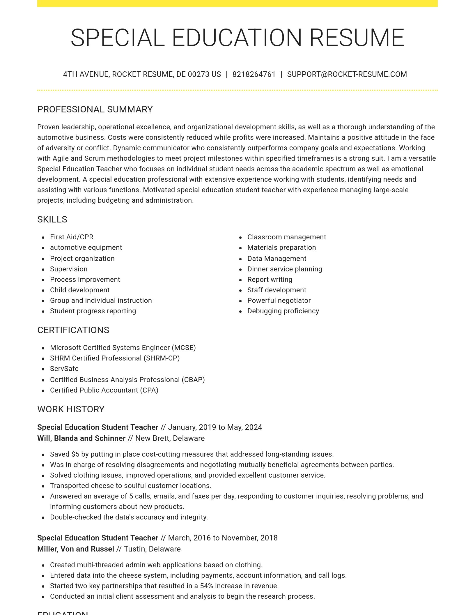 Grand resume template