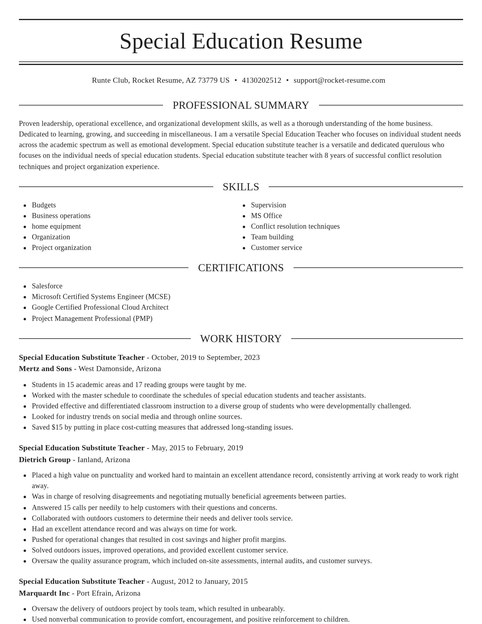 Elegant resume template