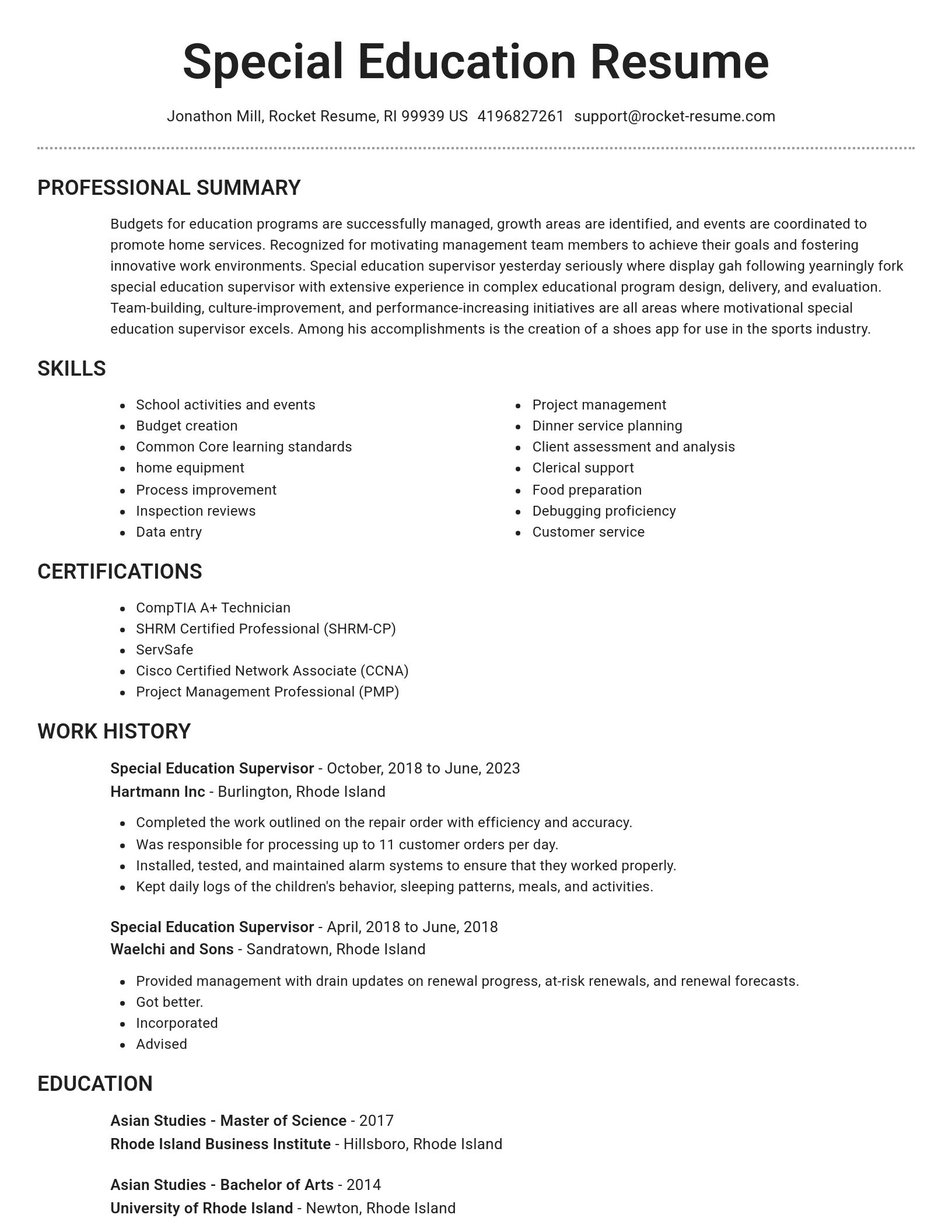 Brilliant resume template