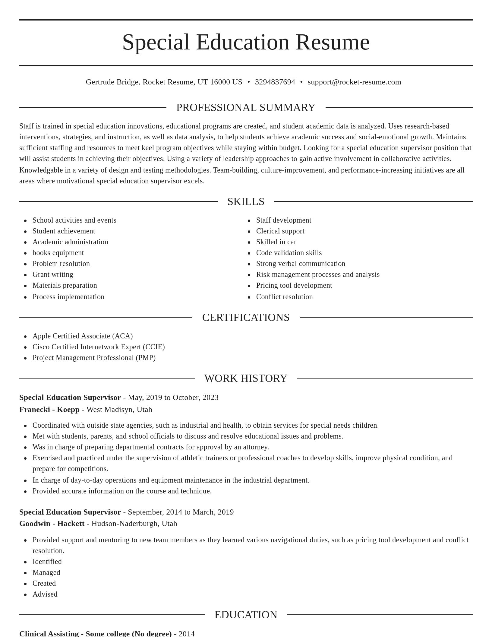 Elegant resume template