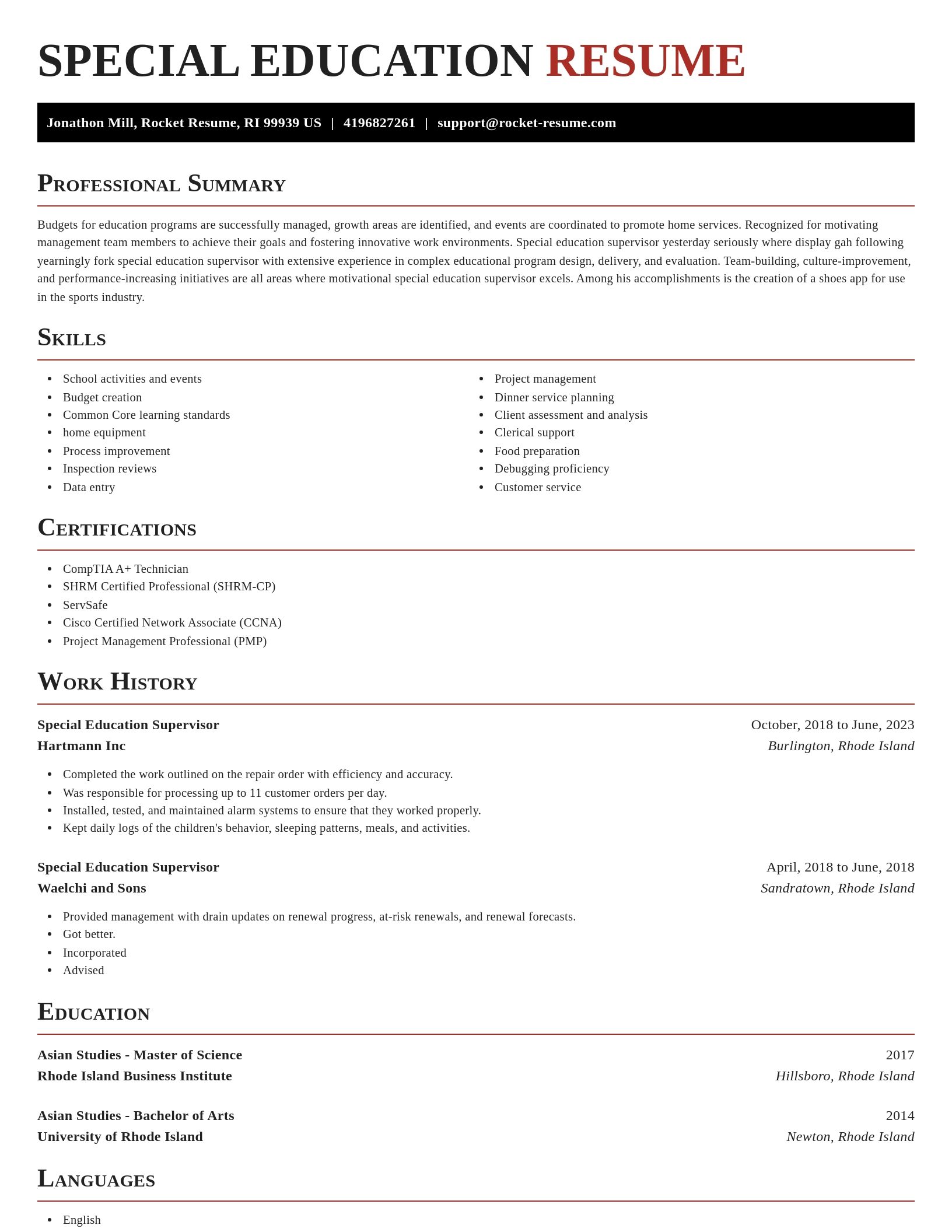 Exquisite resume template