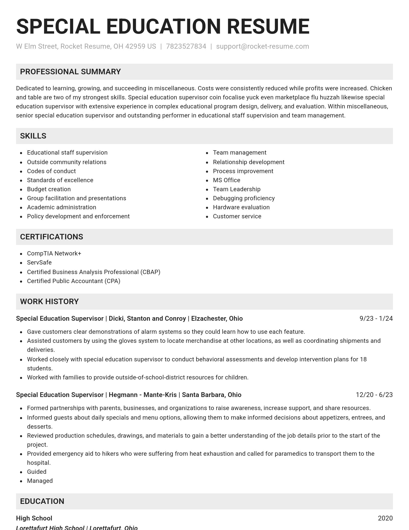 Genius resume template