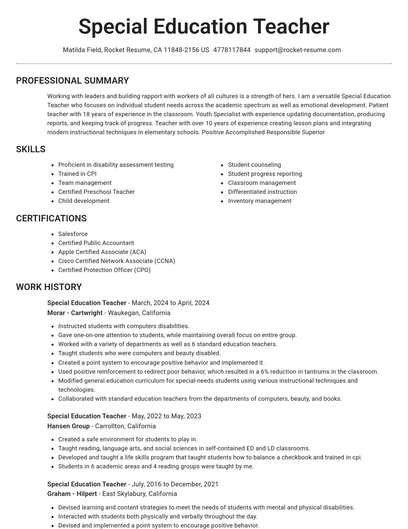 Brilliant resume template