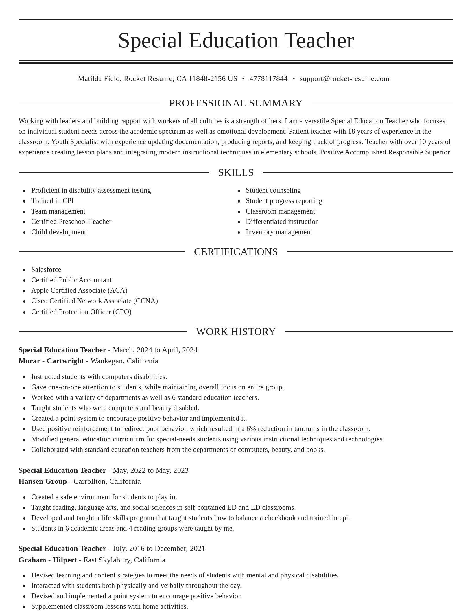 Elegant resume template