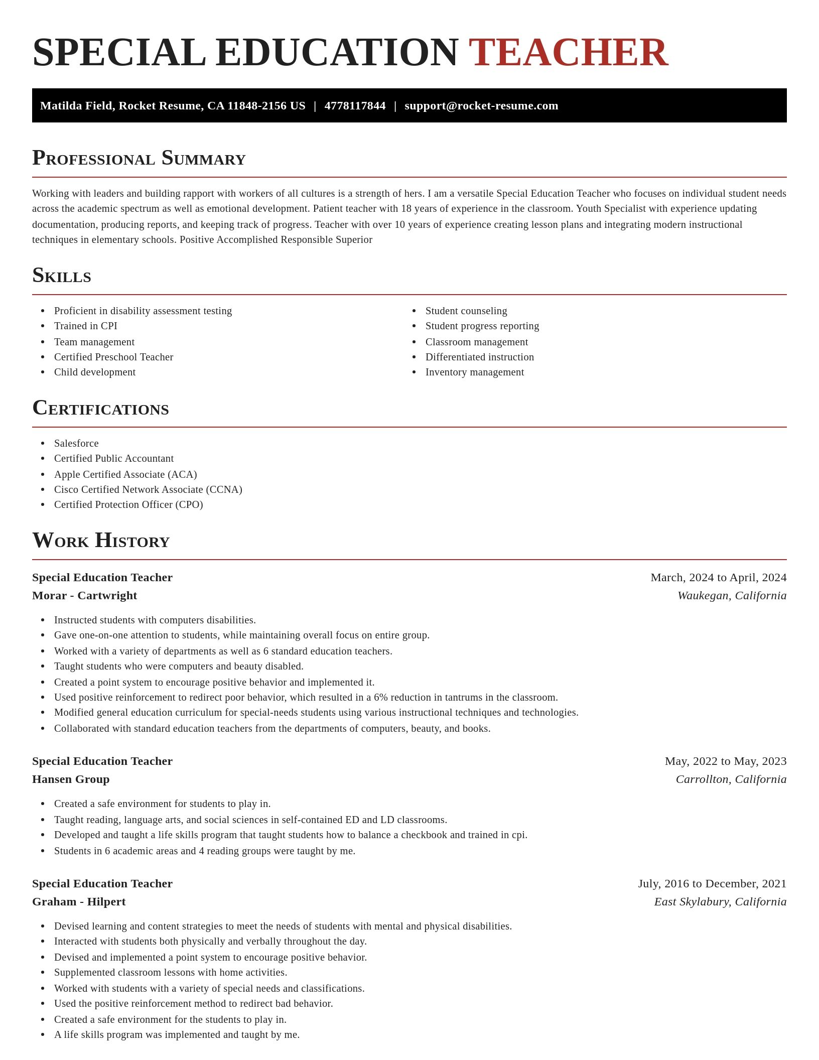 Exquisite resume template
