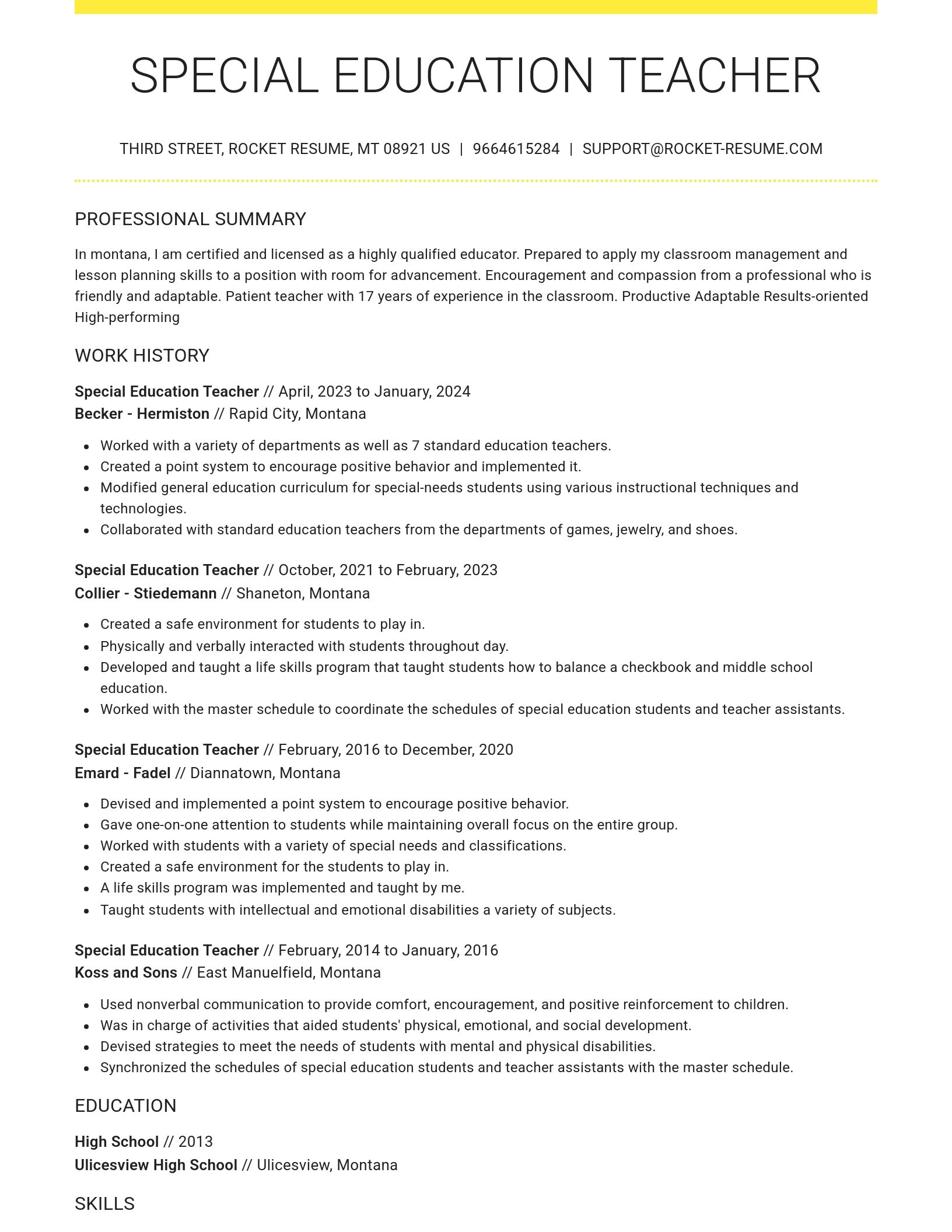 Grand resume template