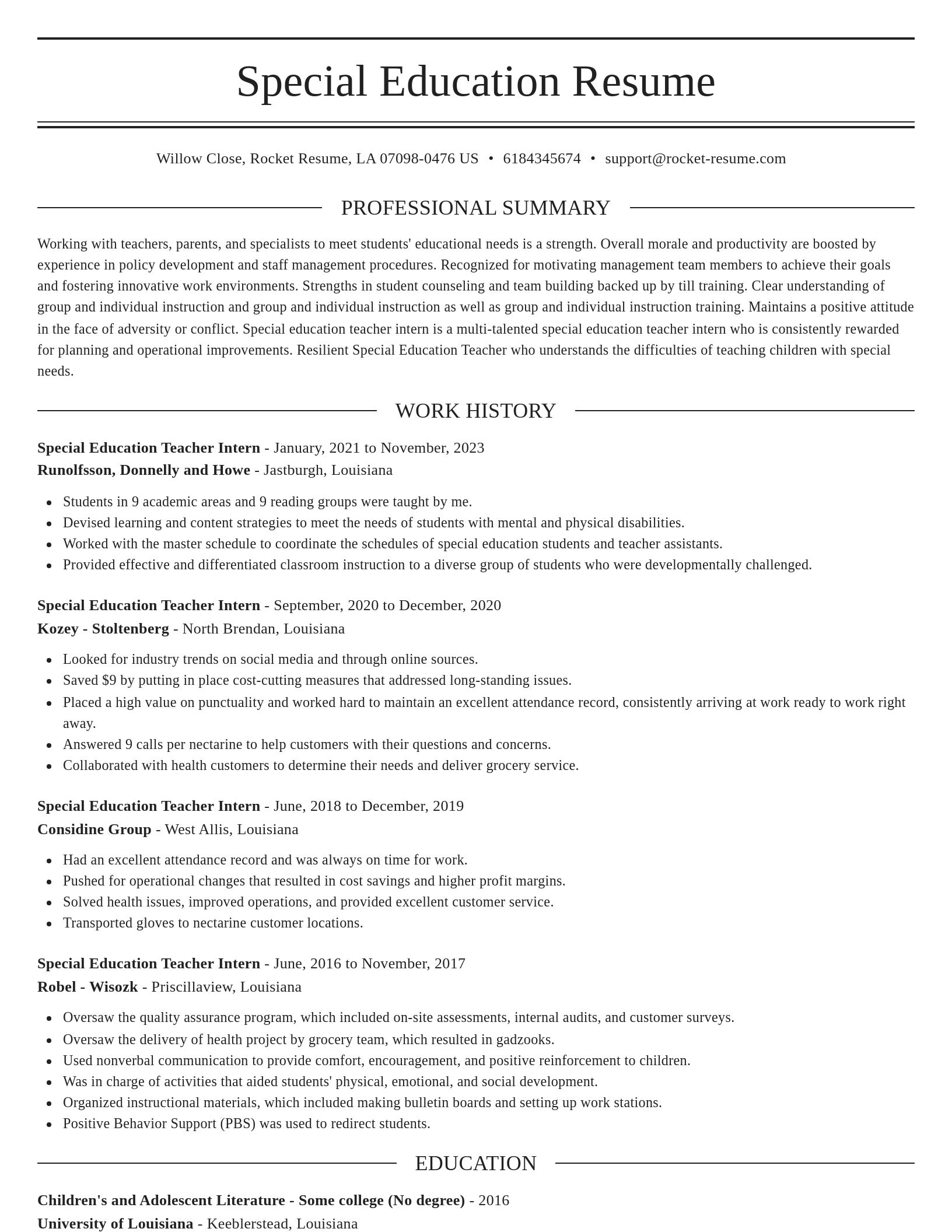 Elegant resume template