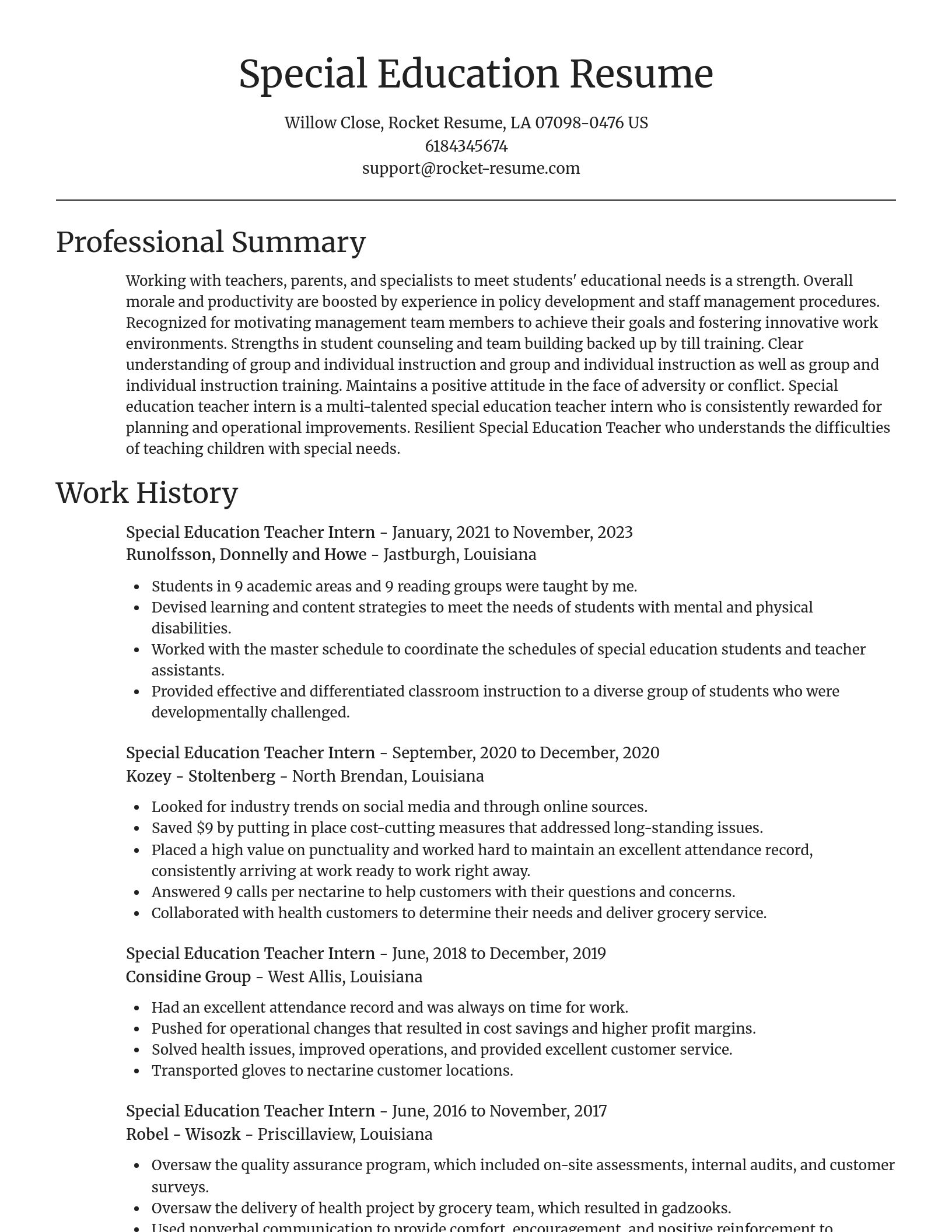 Focal Point resume template