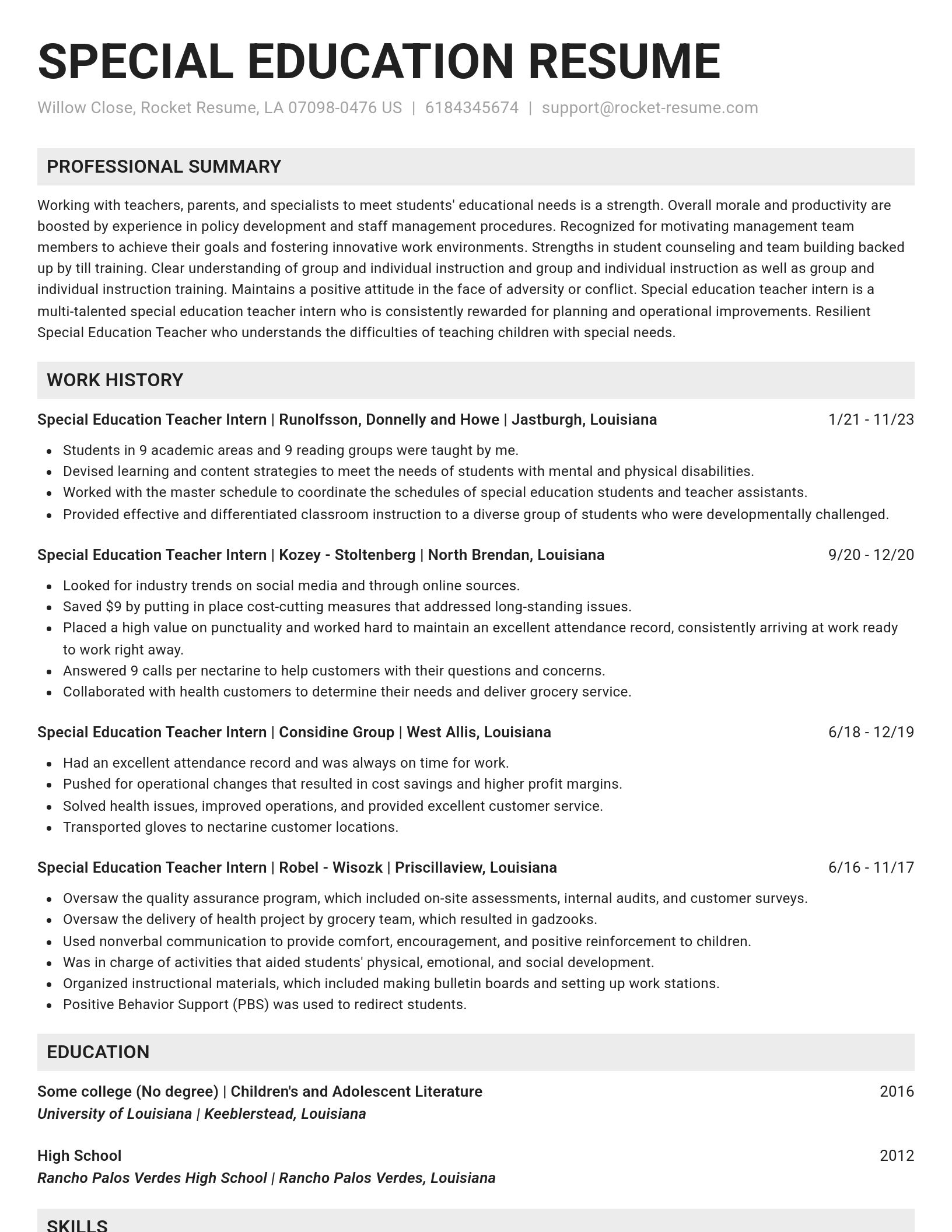 Genius resume template