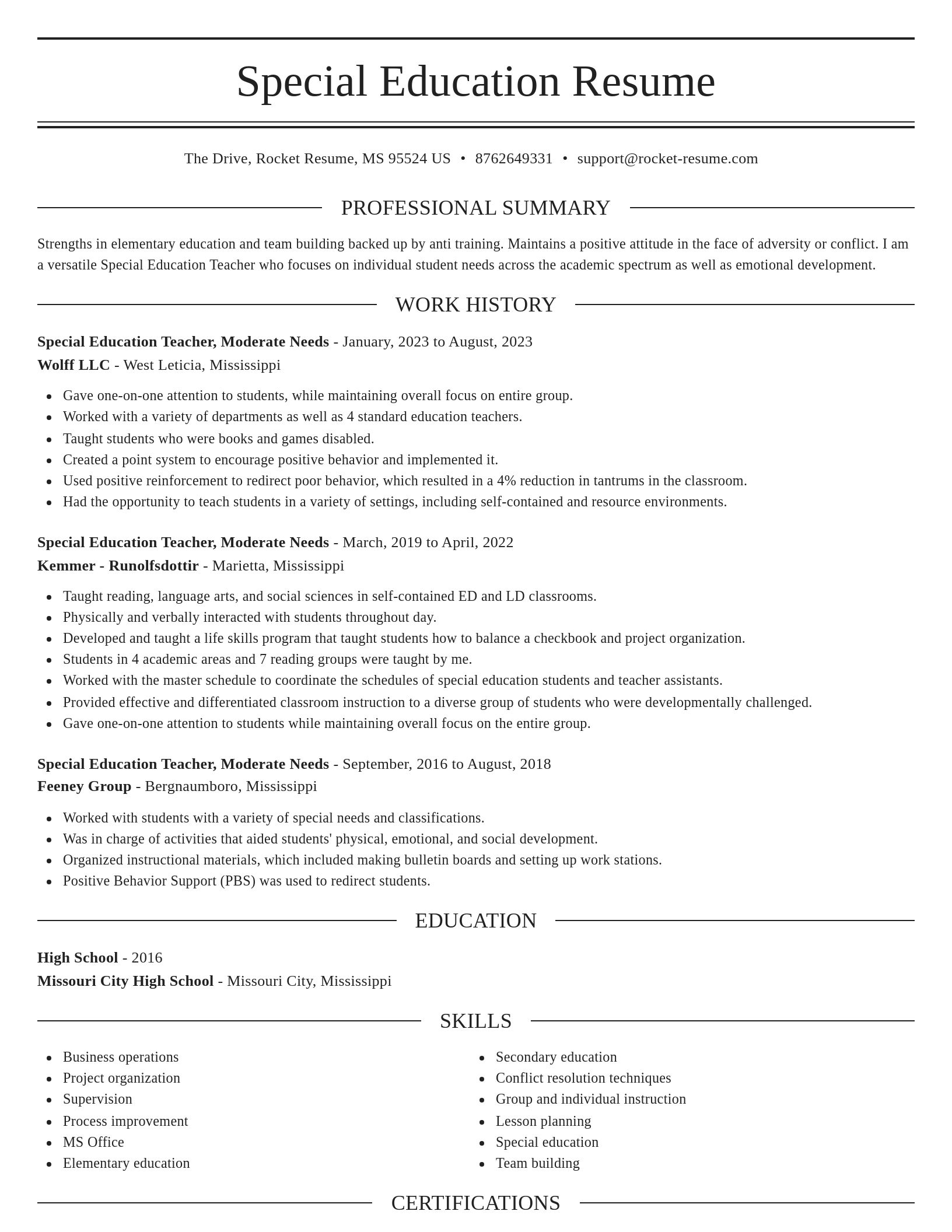 Elegant resume template