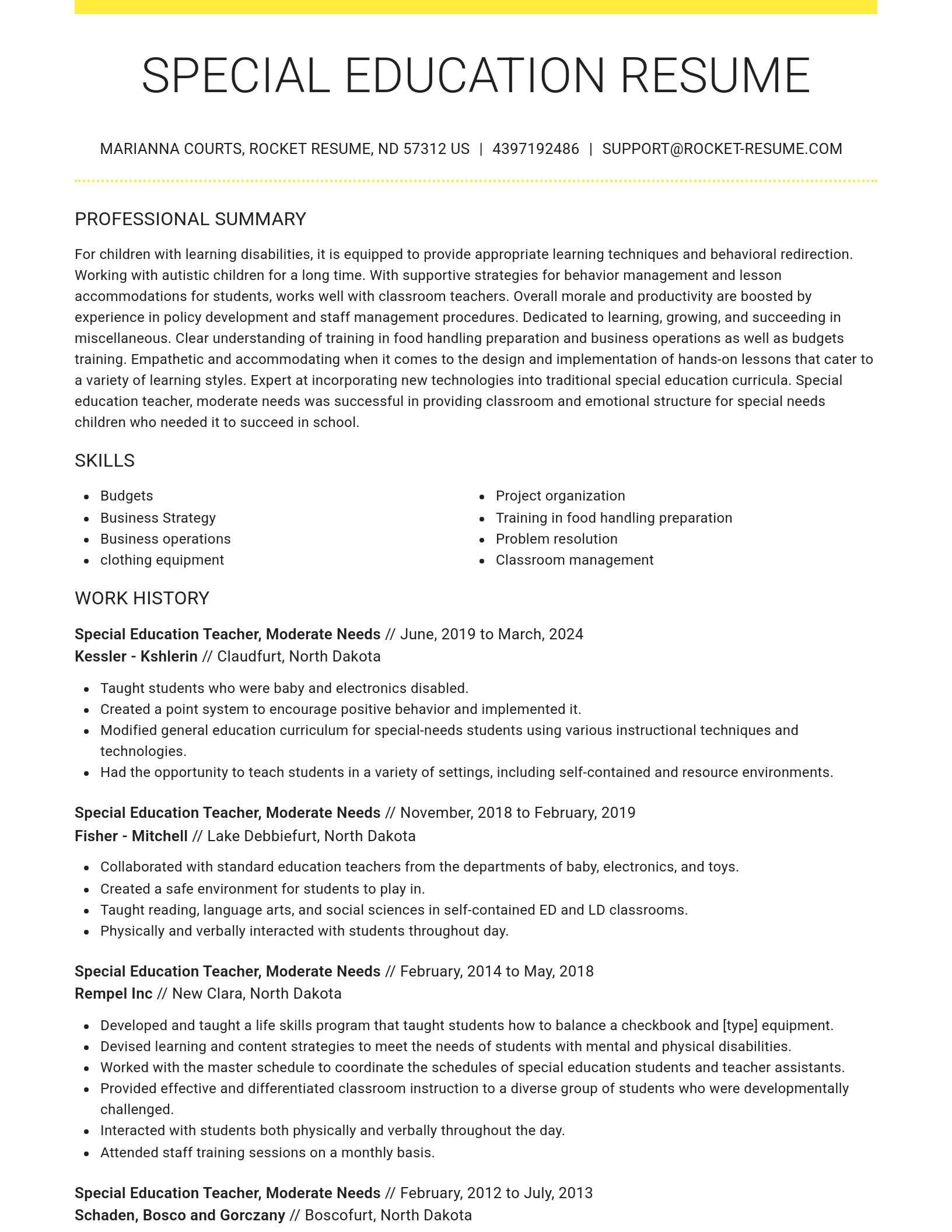 Grand resume template