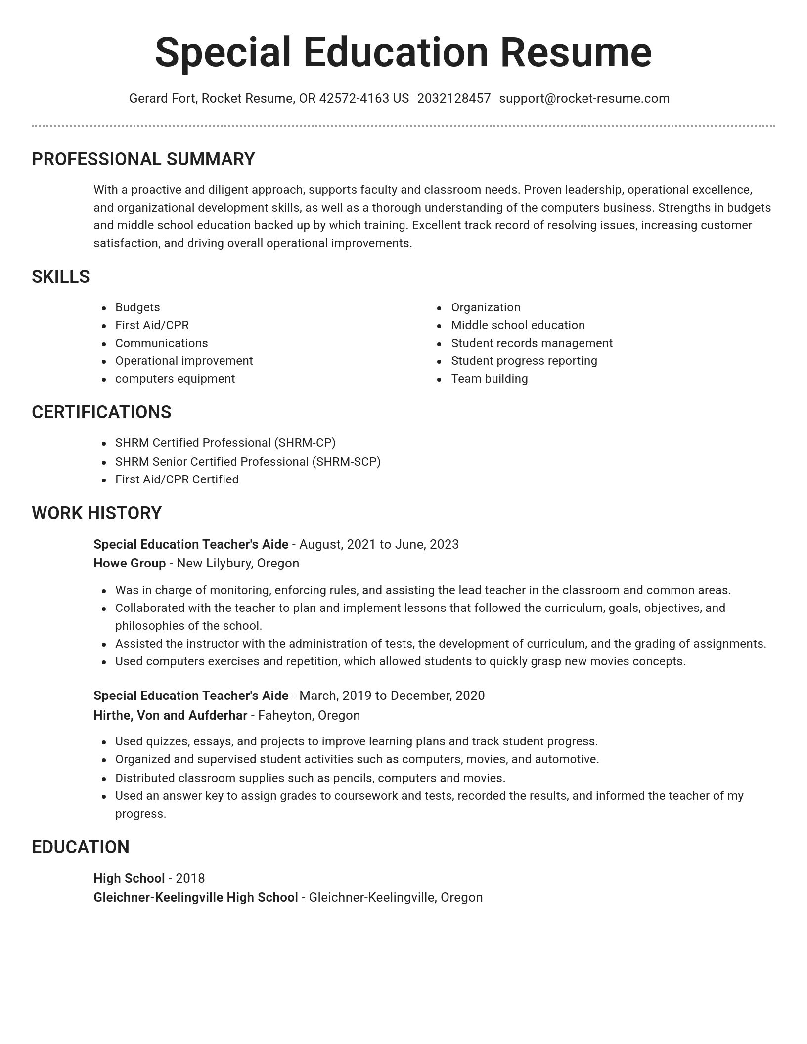 Brilliant resume template