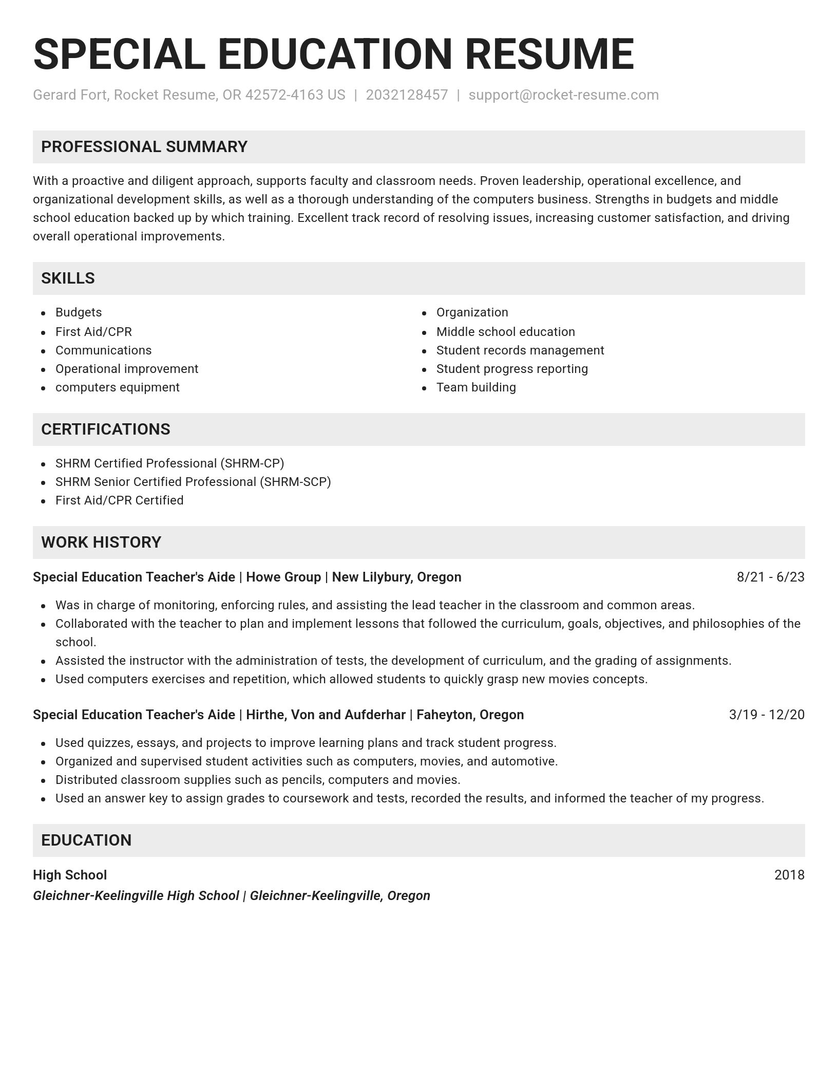Genius resume template