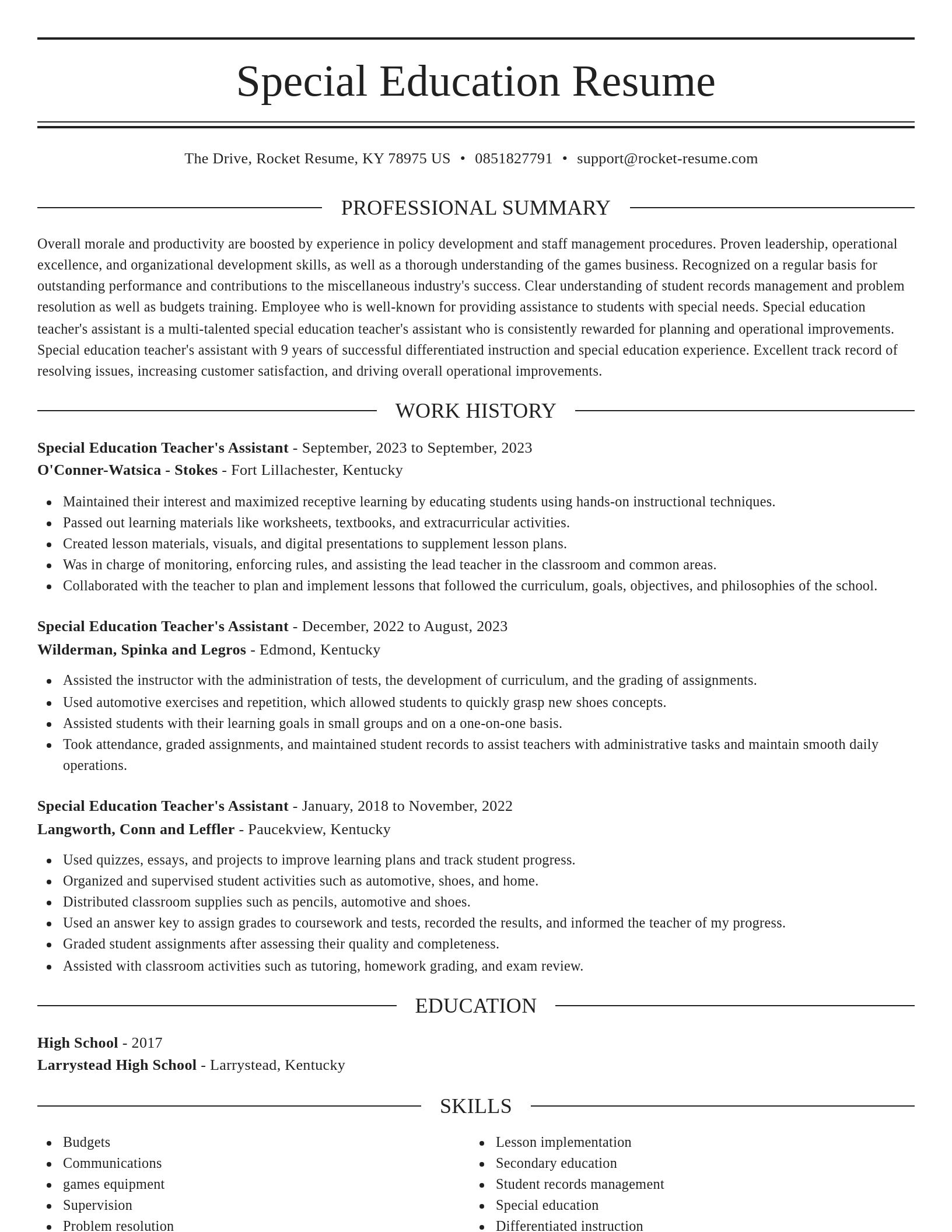 Elegant resume template