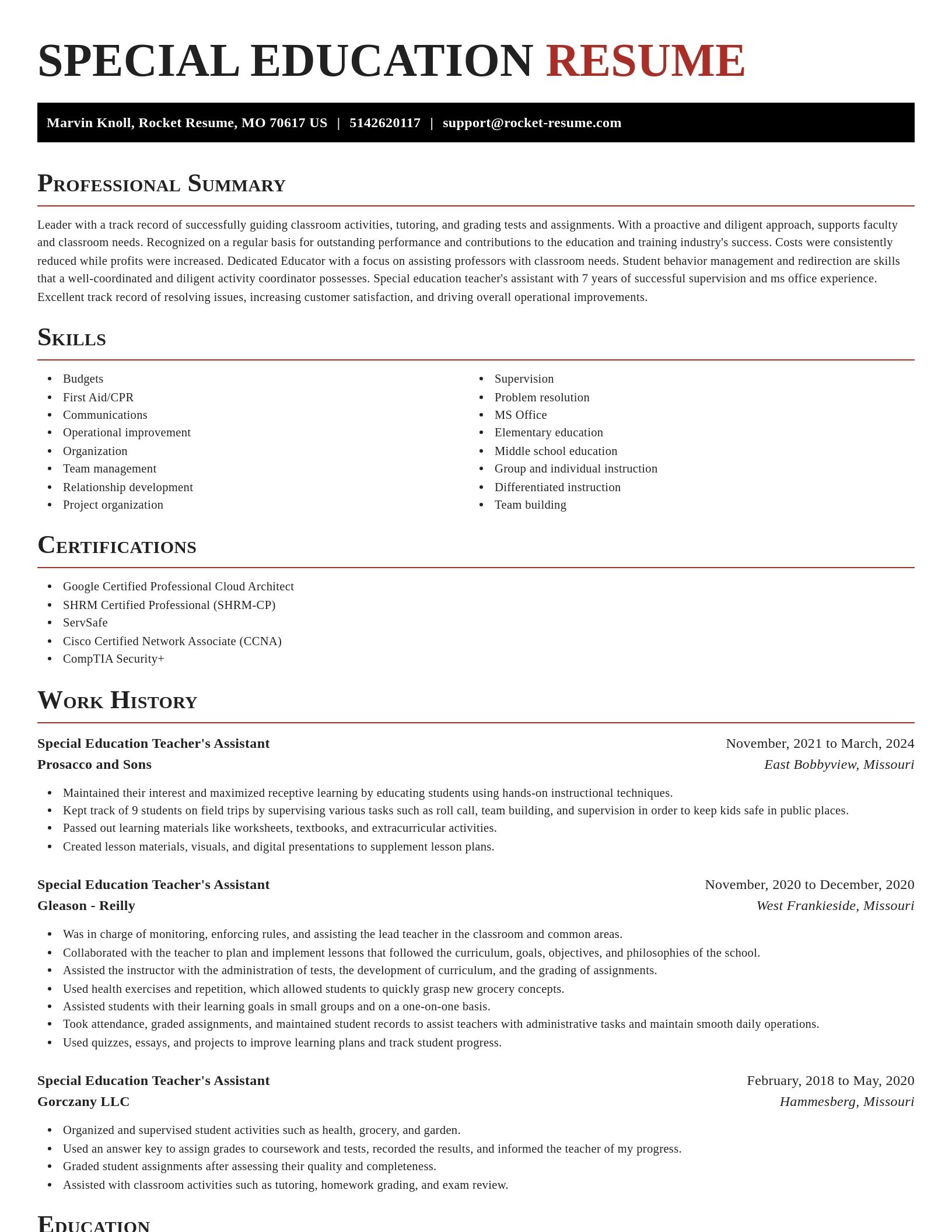 Exquisite resume template