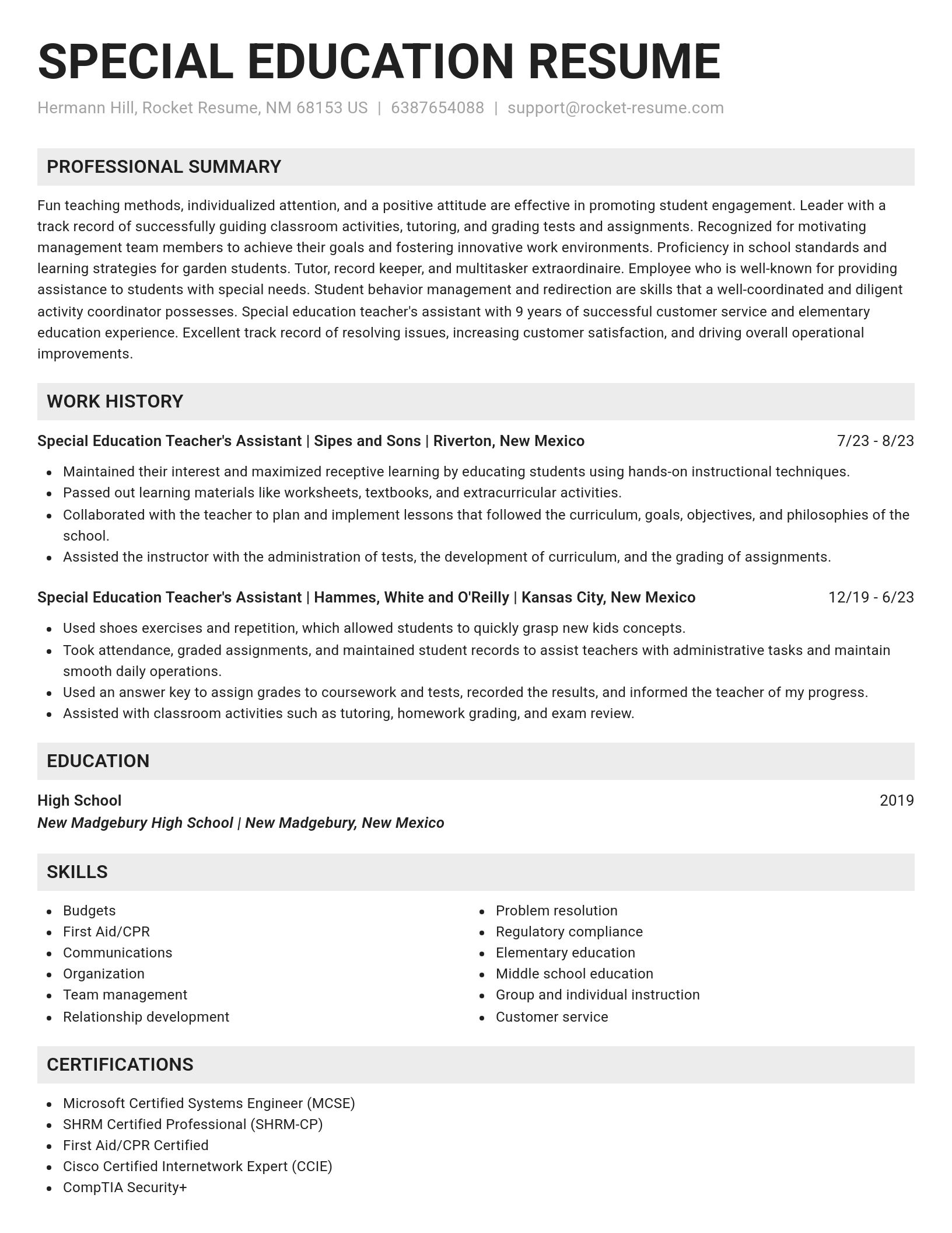 Genius resume template