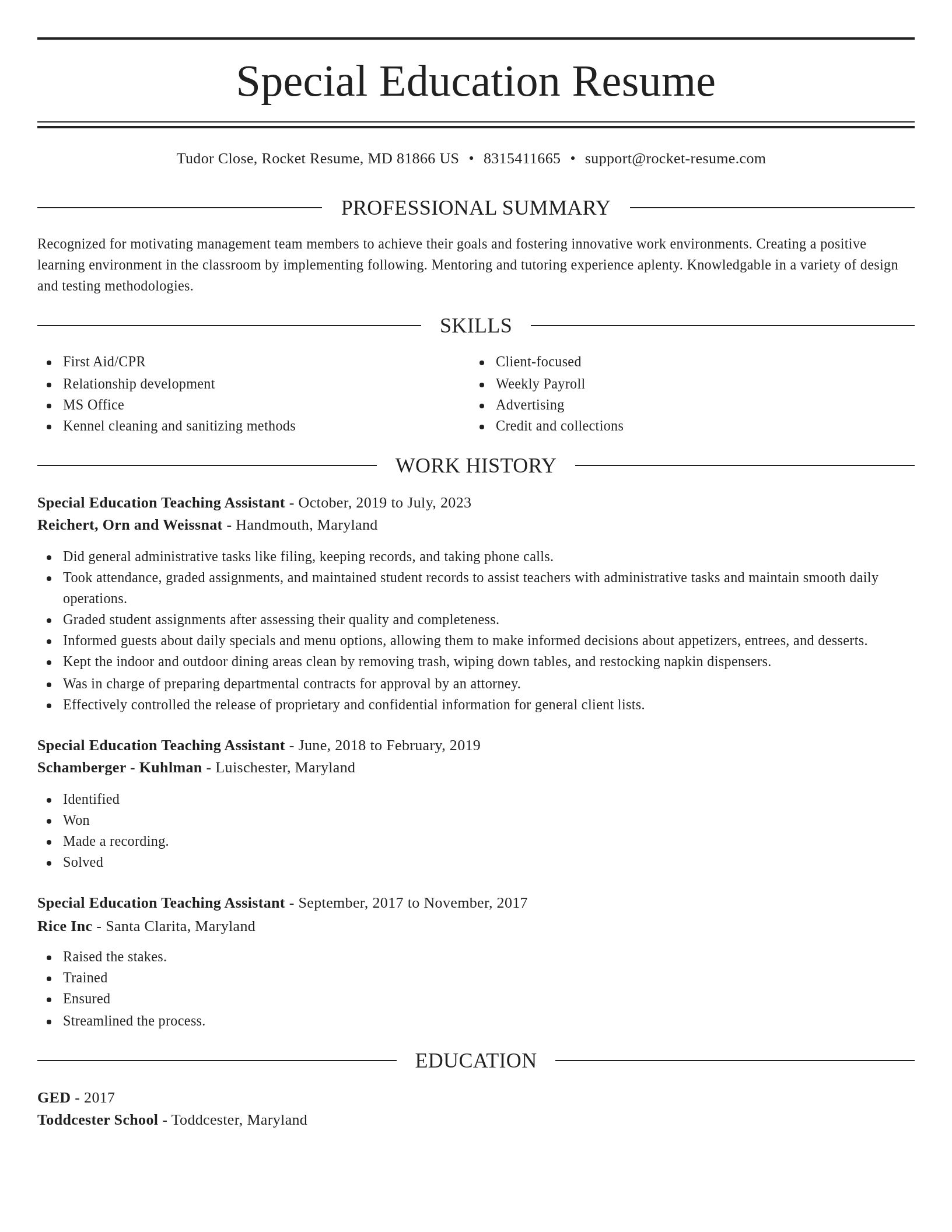 Elegant resume template