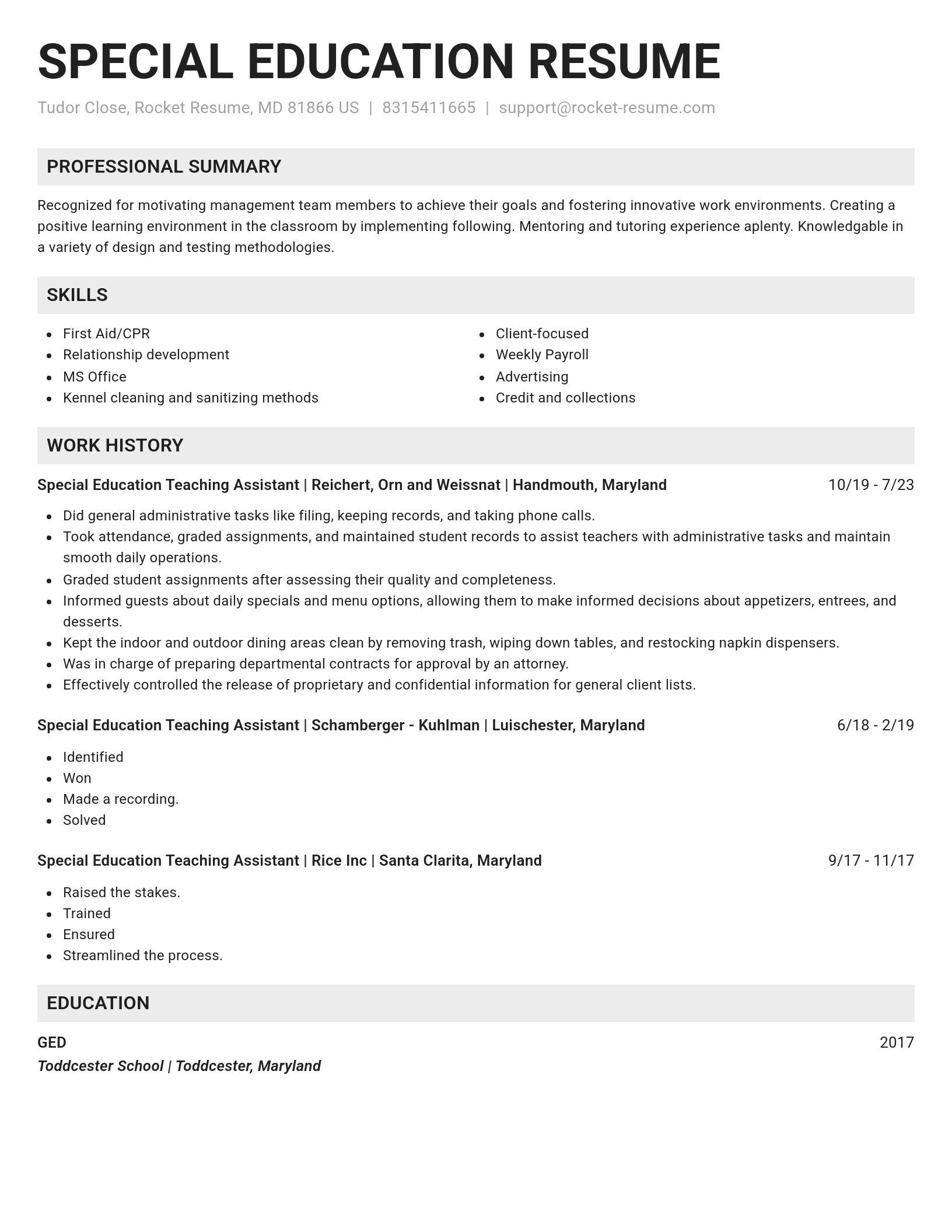 Genius resume template