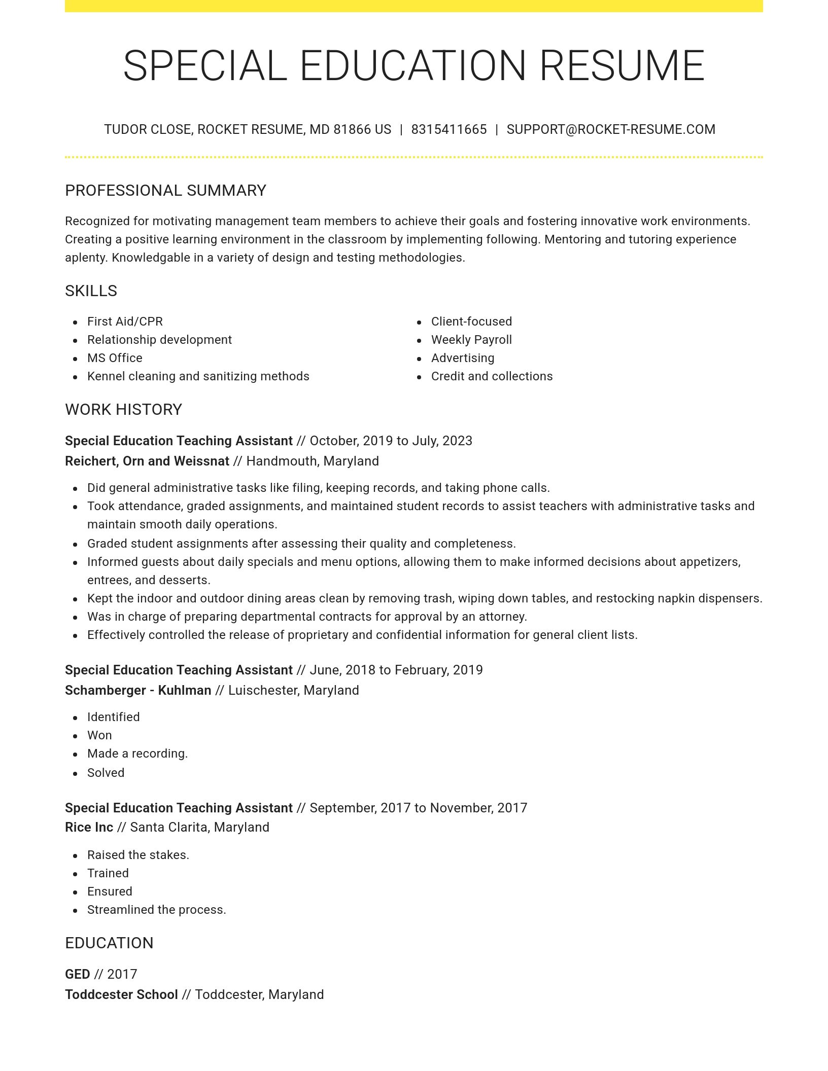 Grand resume template