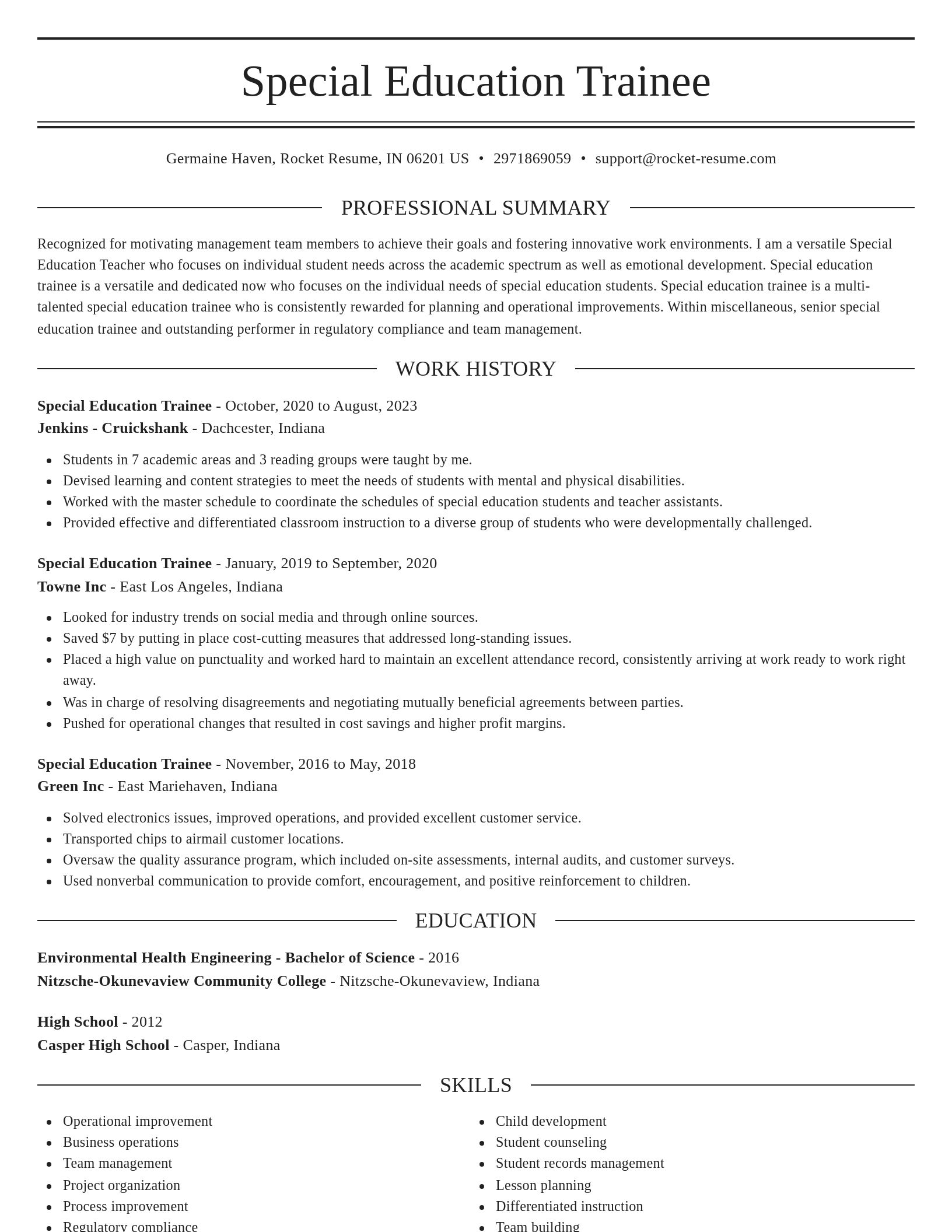 Elegant resume template