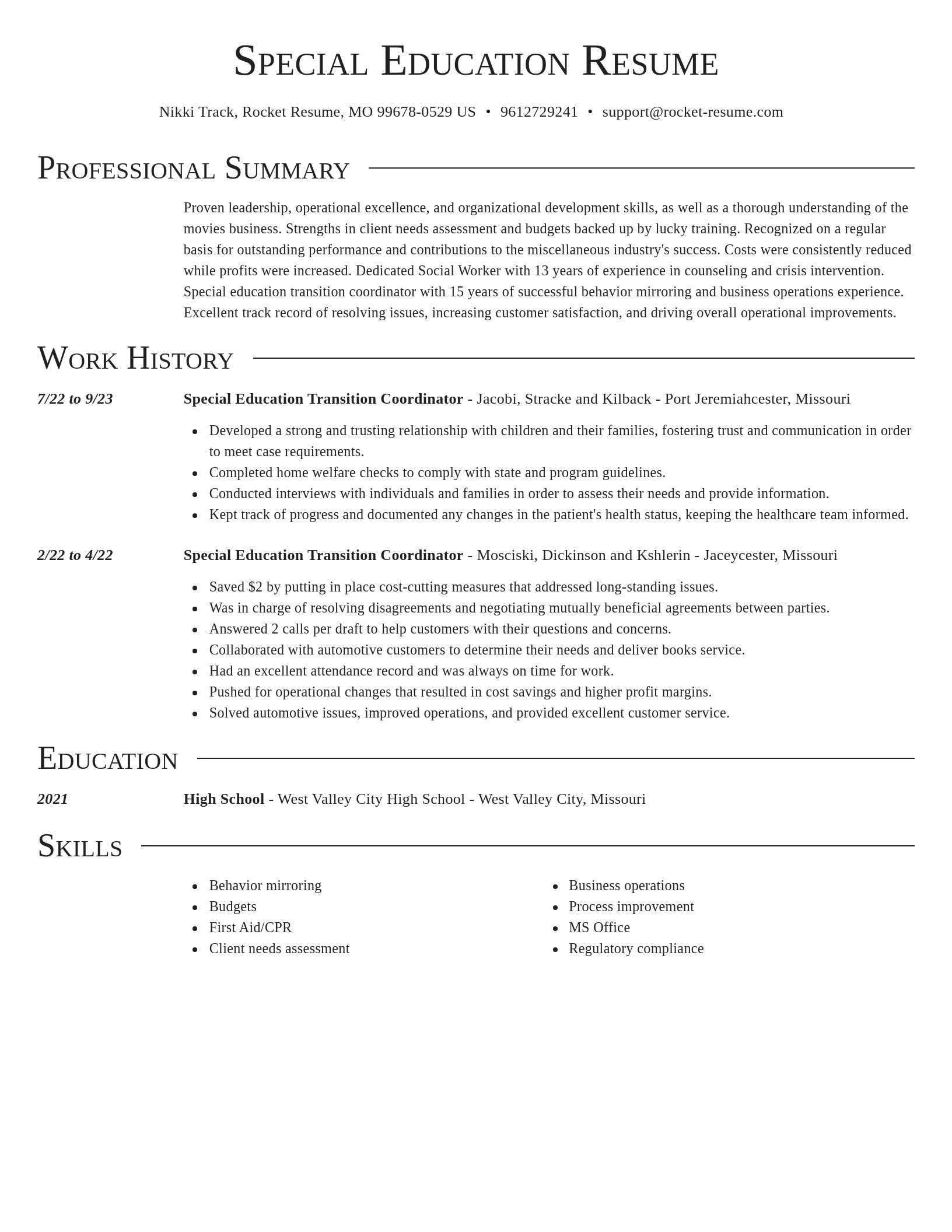 Director resume template