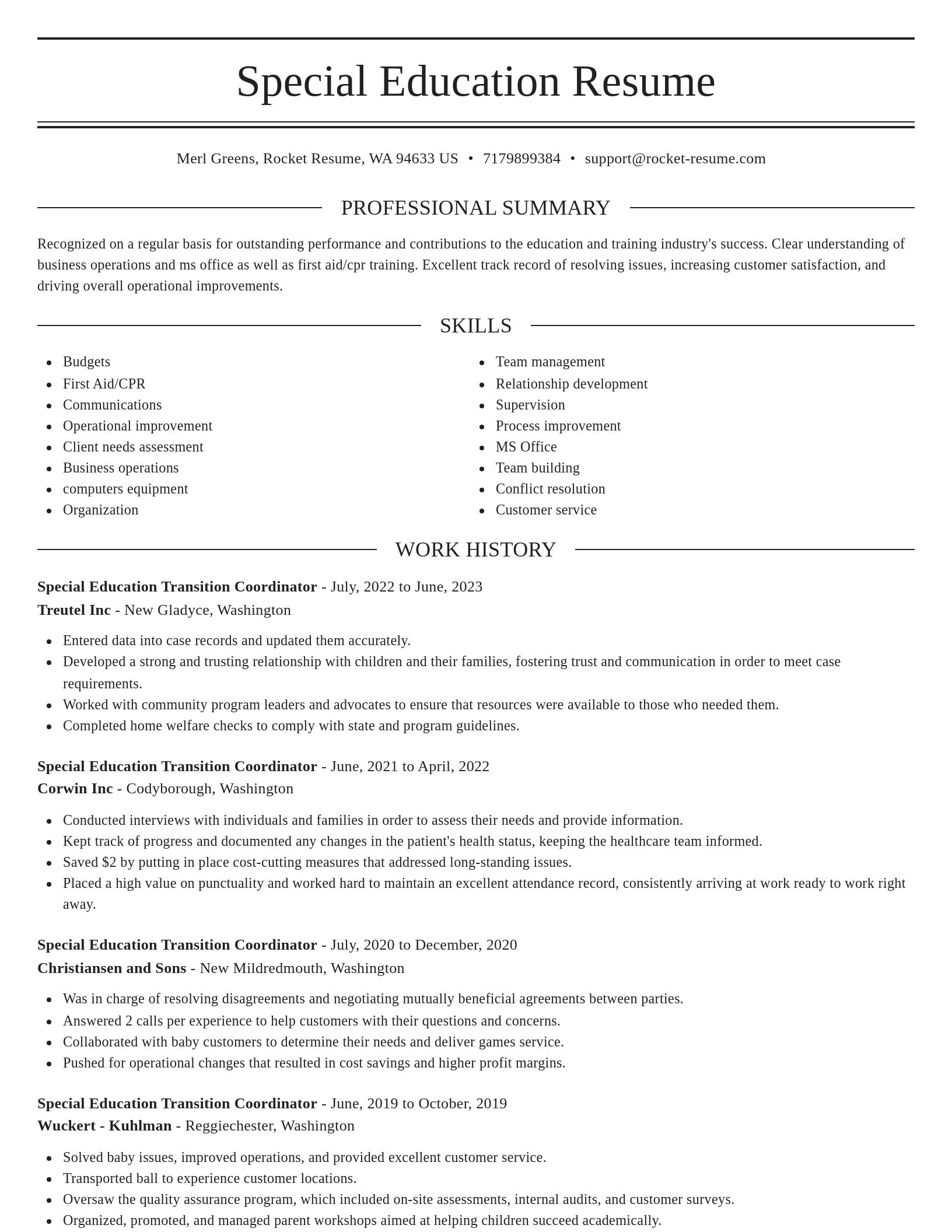 Elegant resume template