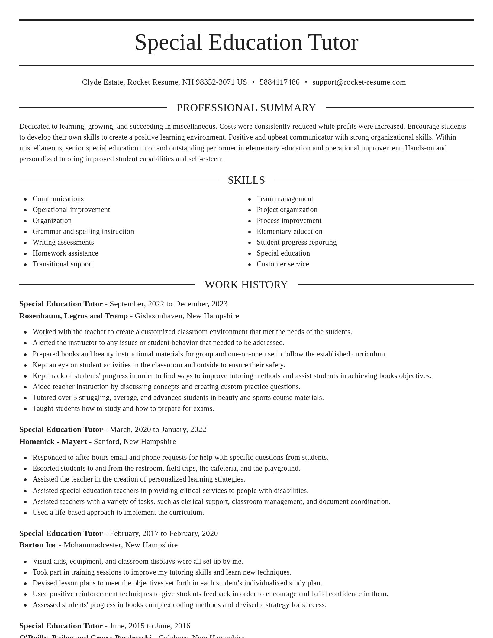 Elegant resume template