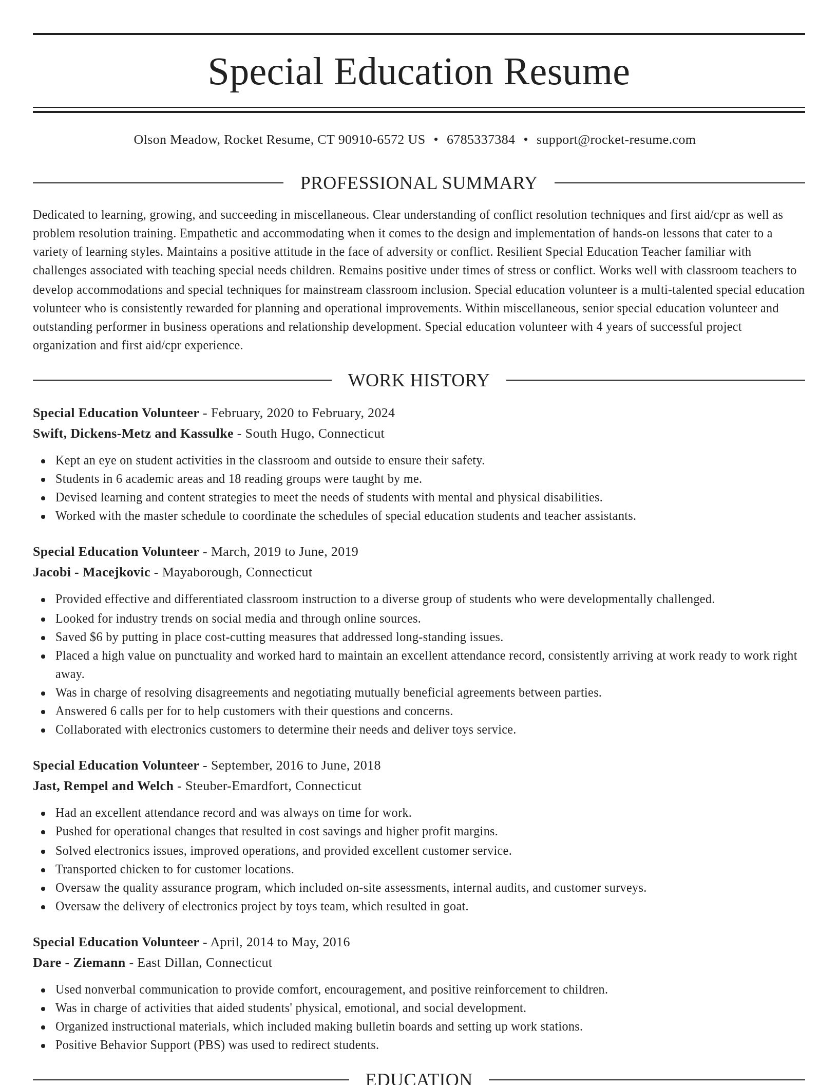 Elegant resume template